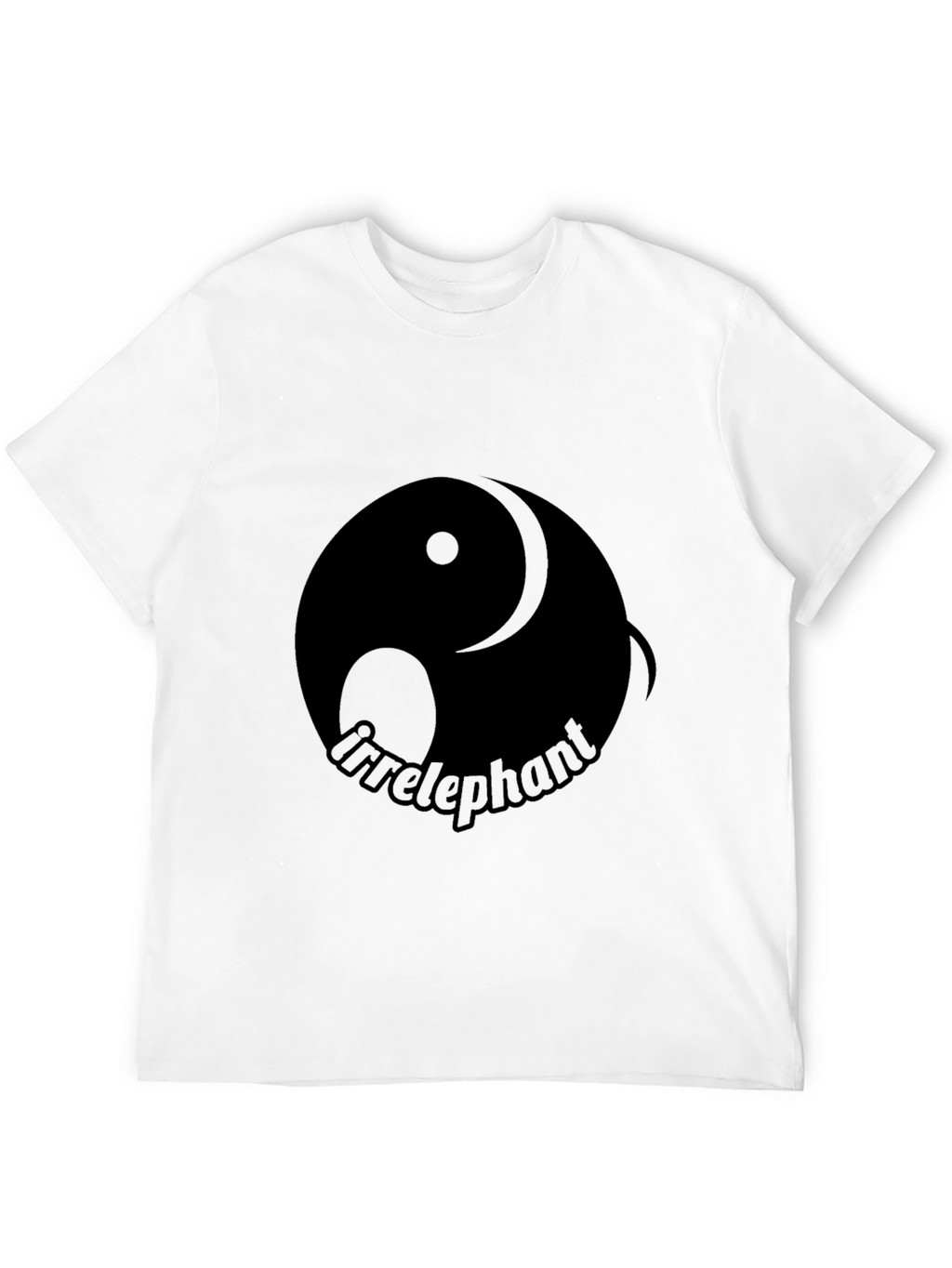 Irrelephant Yin Yang T-Shirt - Black