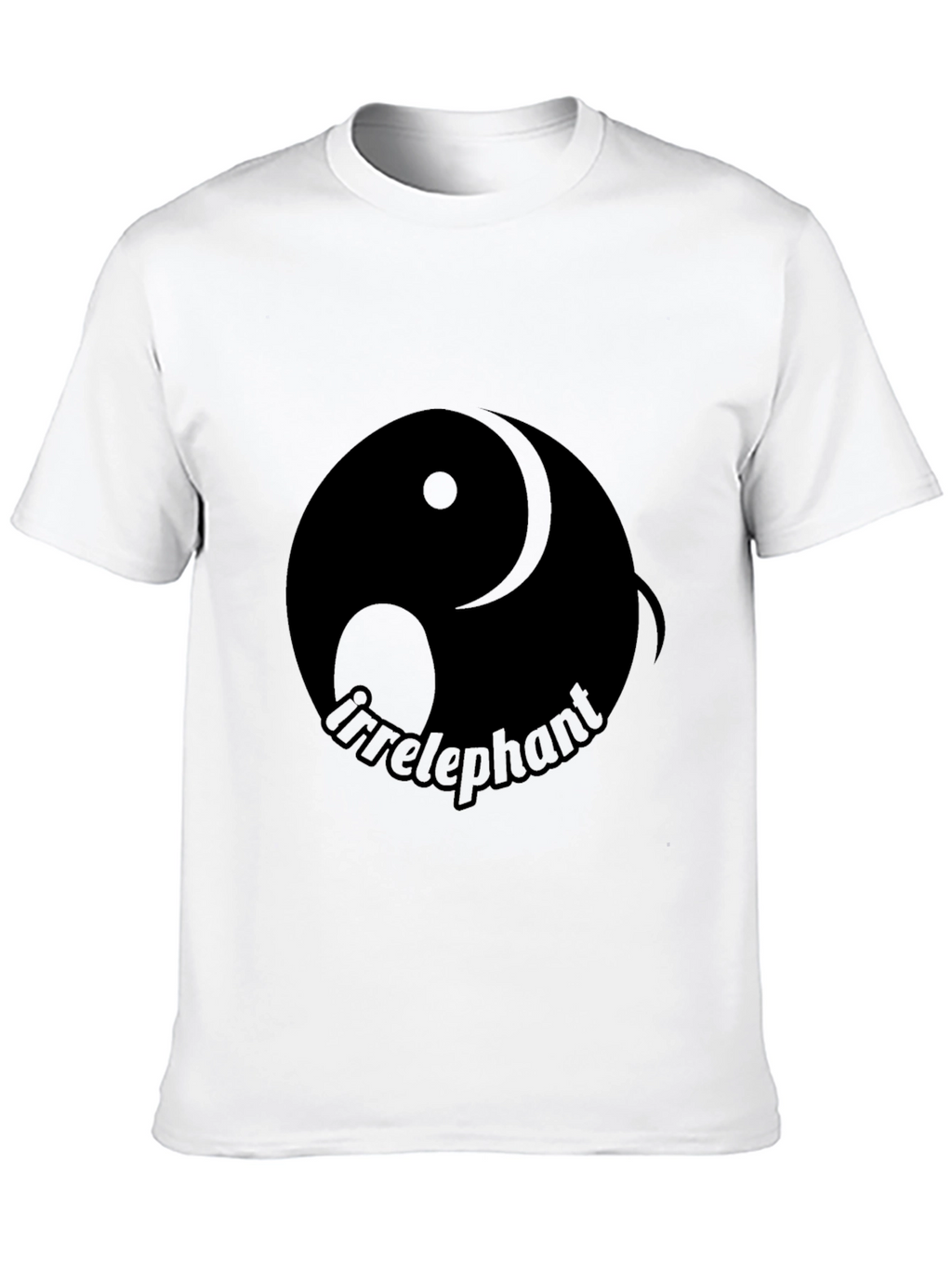 Irrelephant Yin Yang T-Shirt - Black