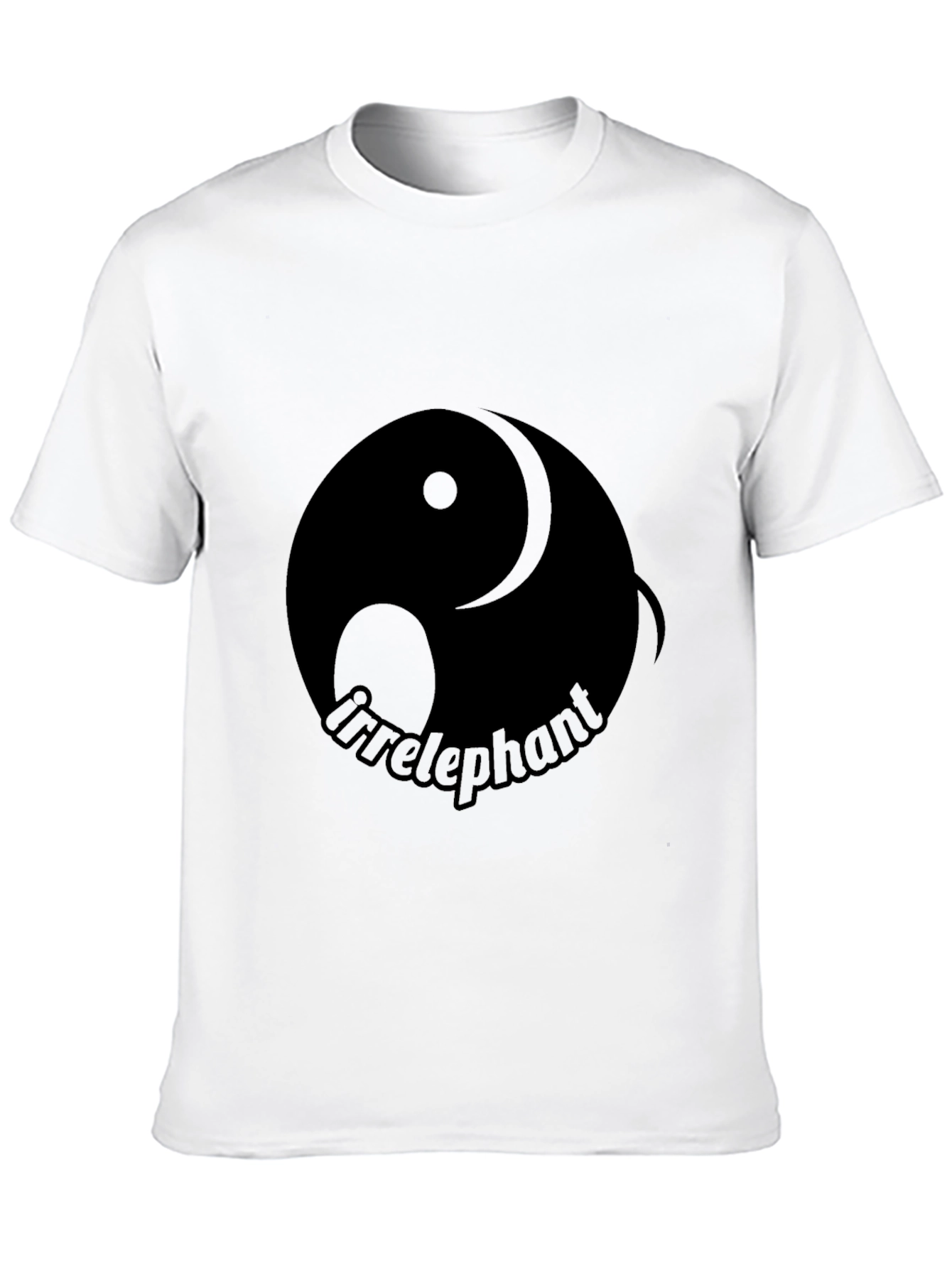 Irrelephant Yin Yang T-Shirt - Black