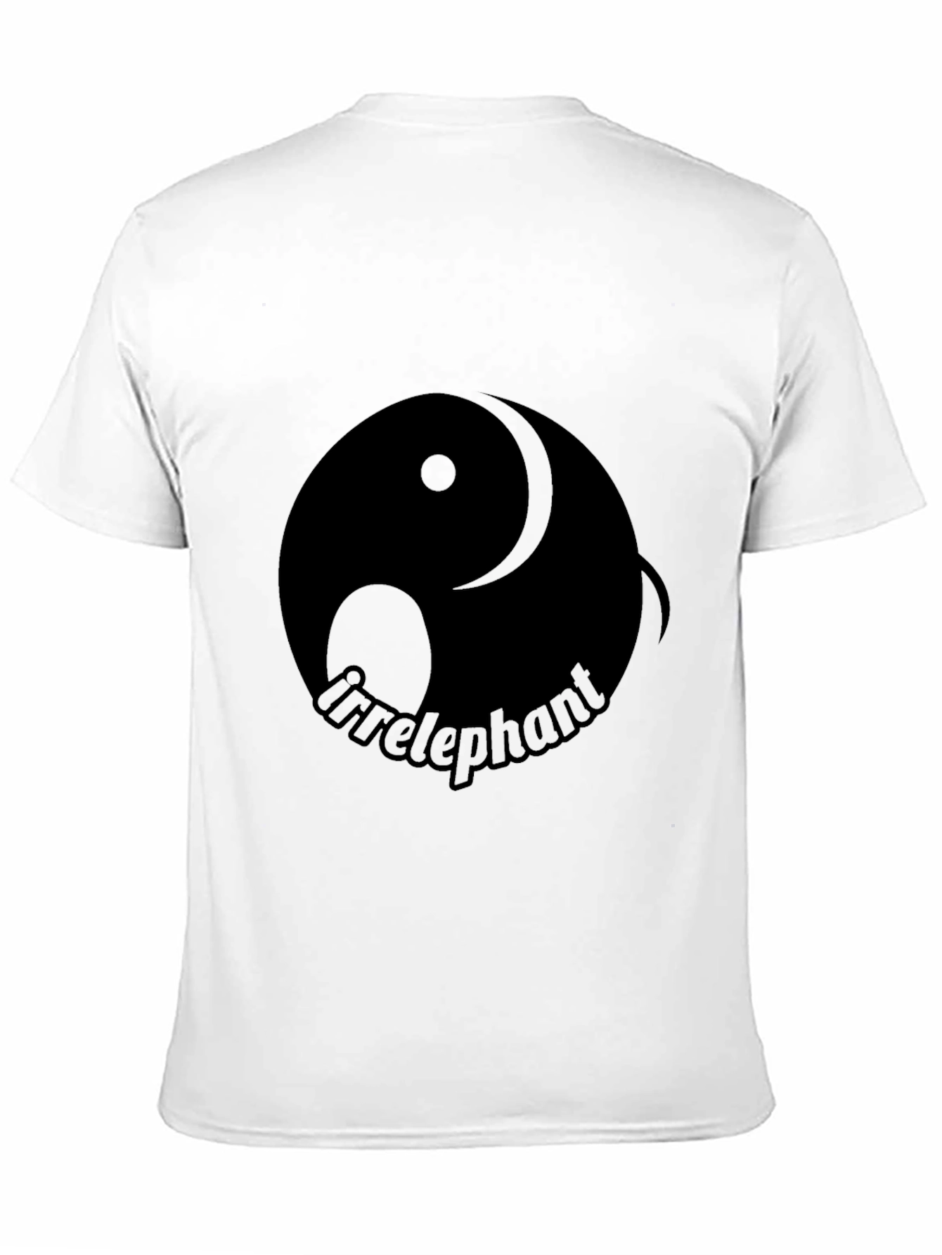 Irrelephant Yin Yang T-Shirt - Black