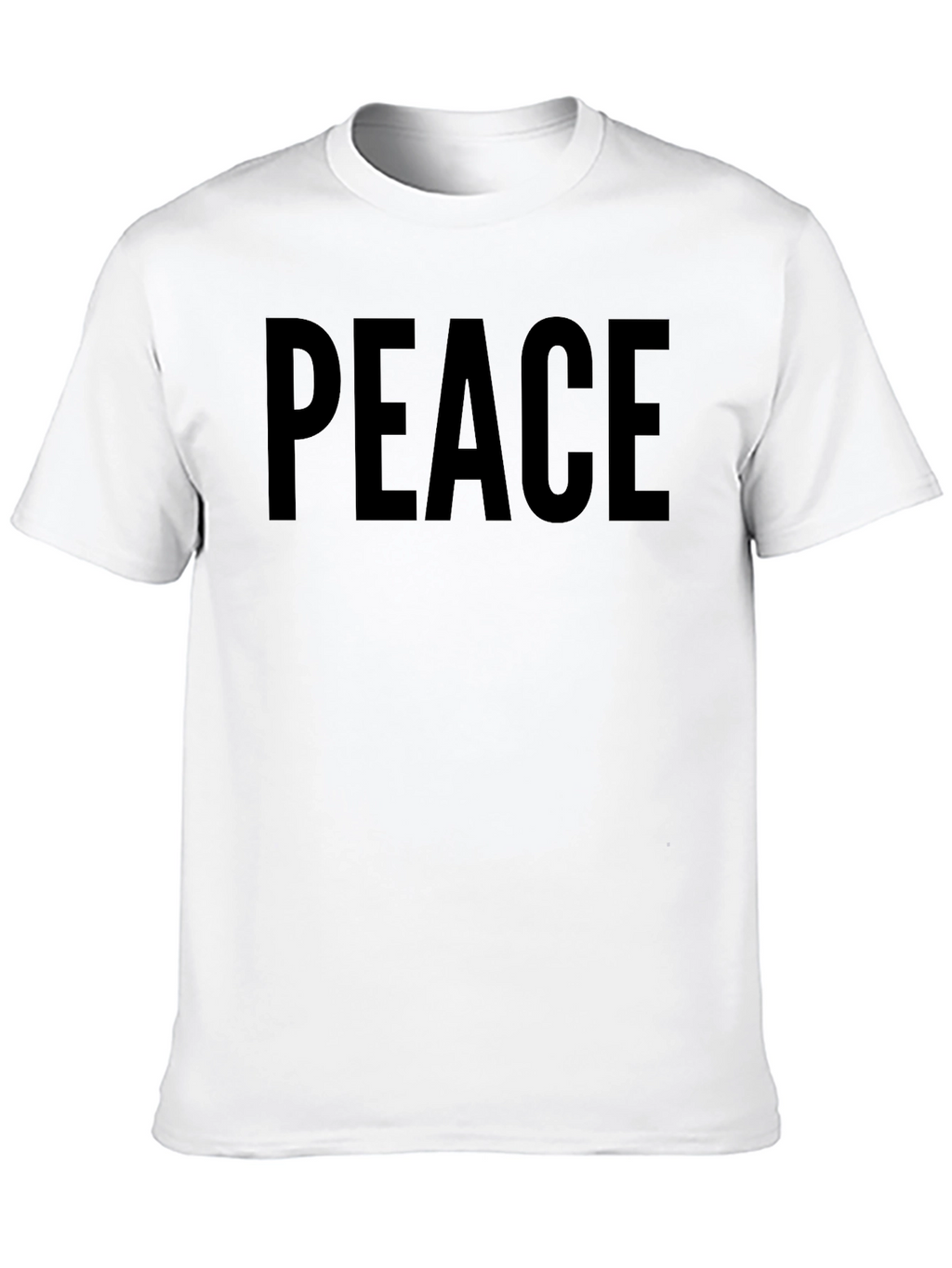 Peace Black T-Shirt Mens Crew Neck Short Sleeve