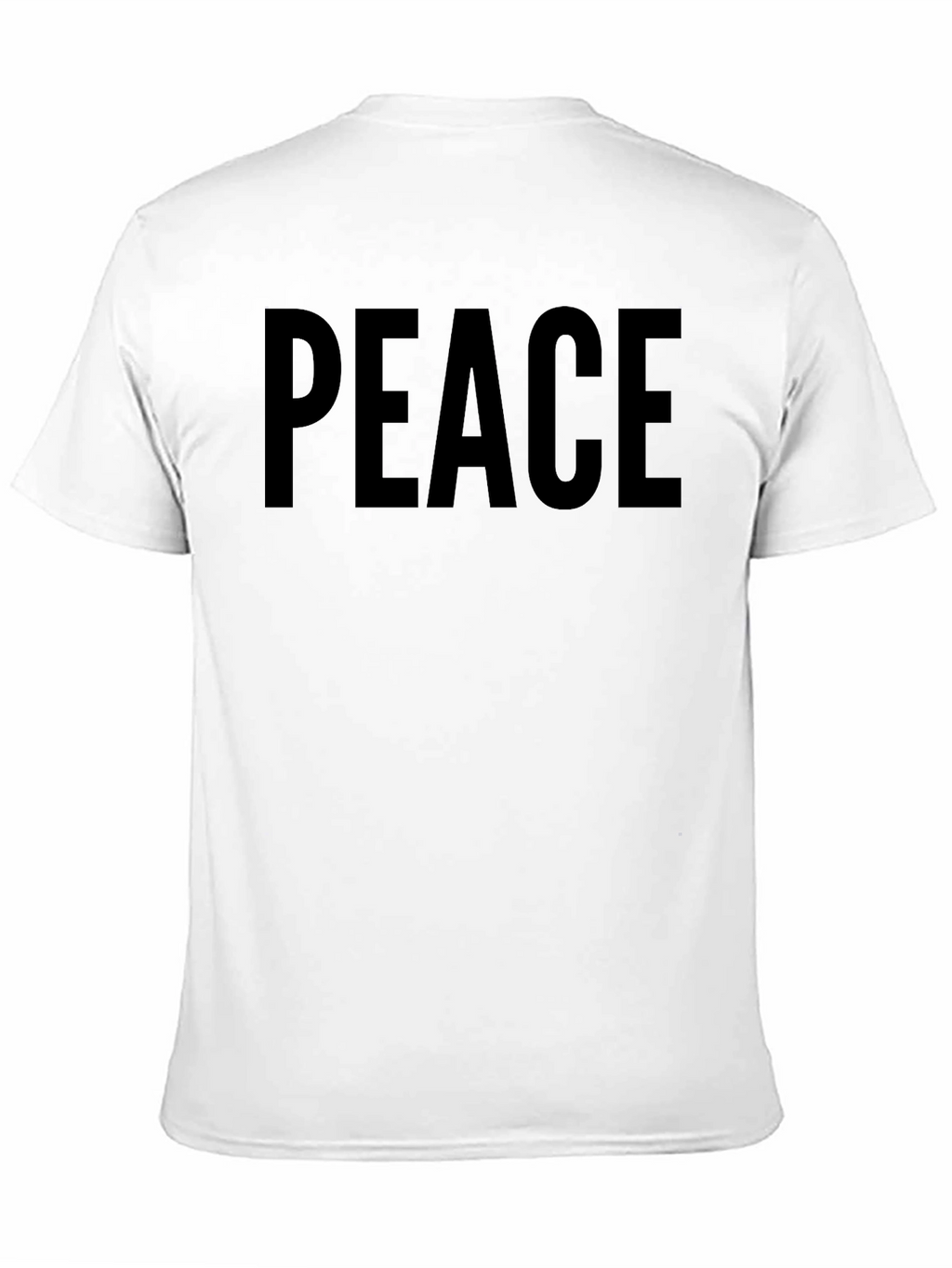 Peace Black T-Shirt Mens Crew Neck Short Sleeve