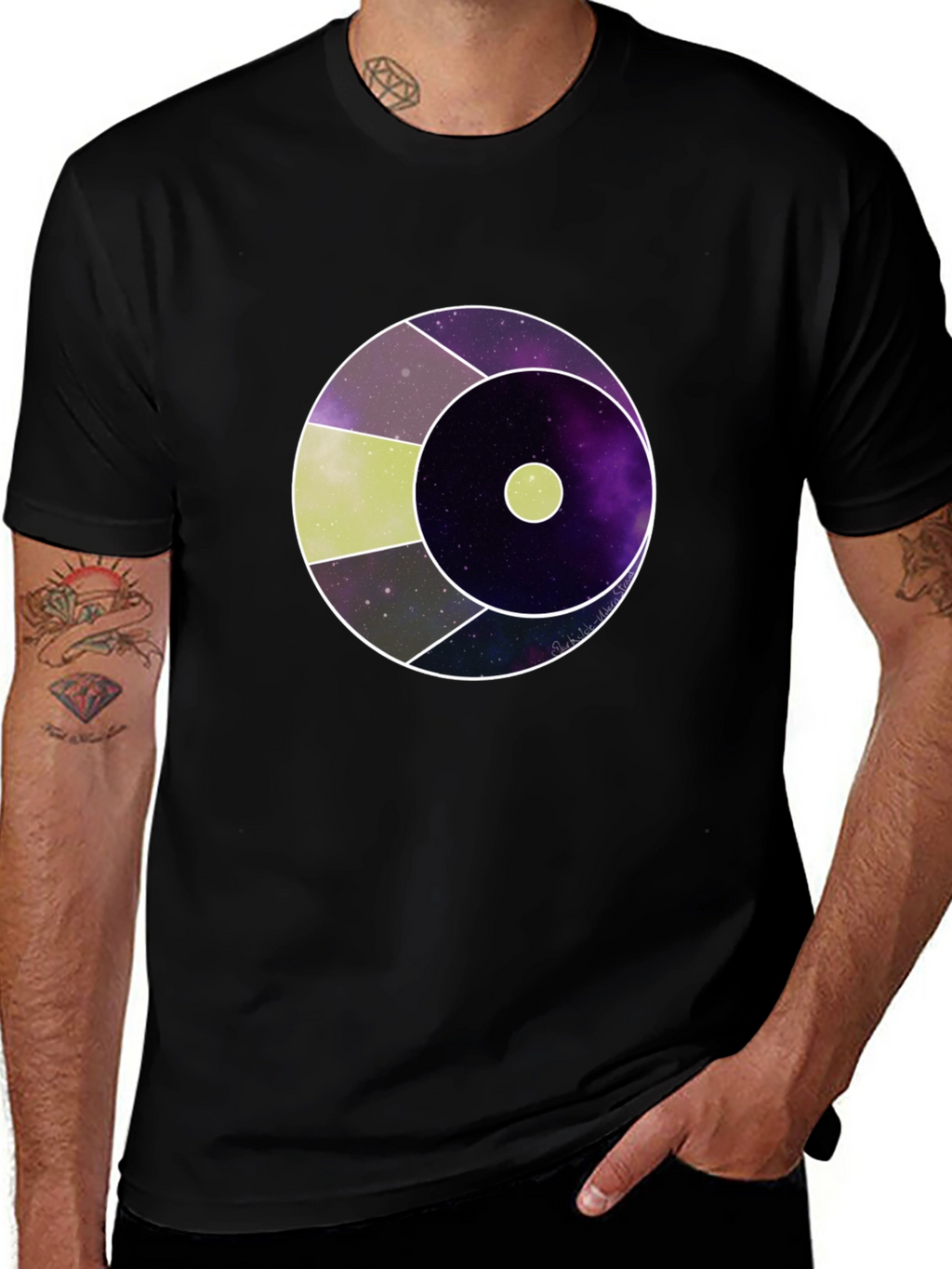 Cosmic Eye Graphic Tee - Modern Galaxy Design