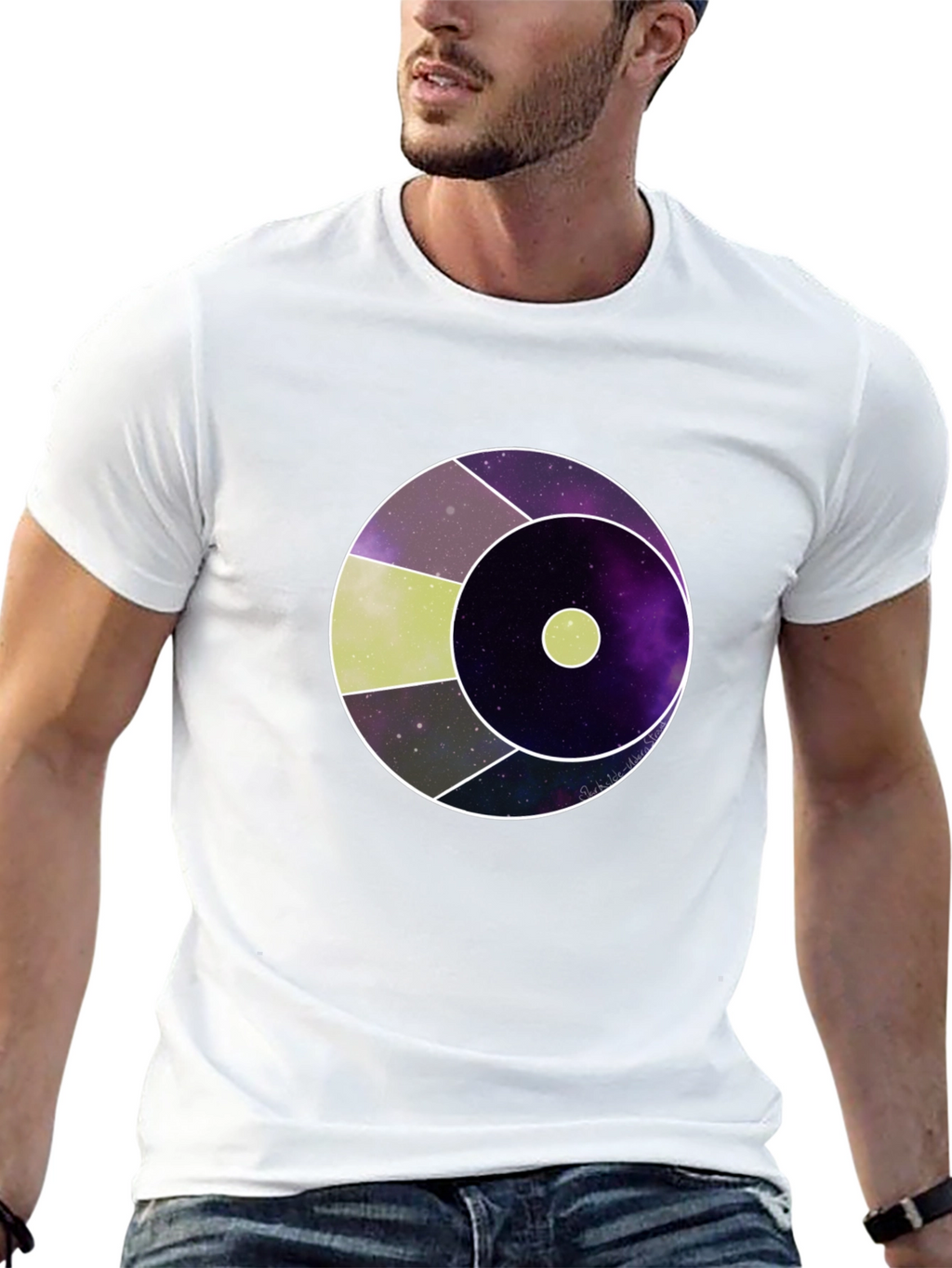 Cosmic Eye Graphic Tee - Modern Galaxy Design
