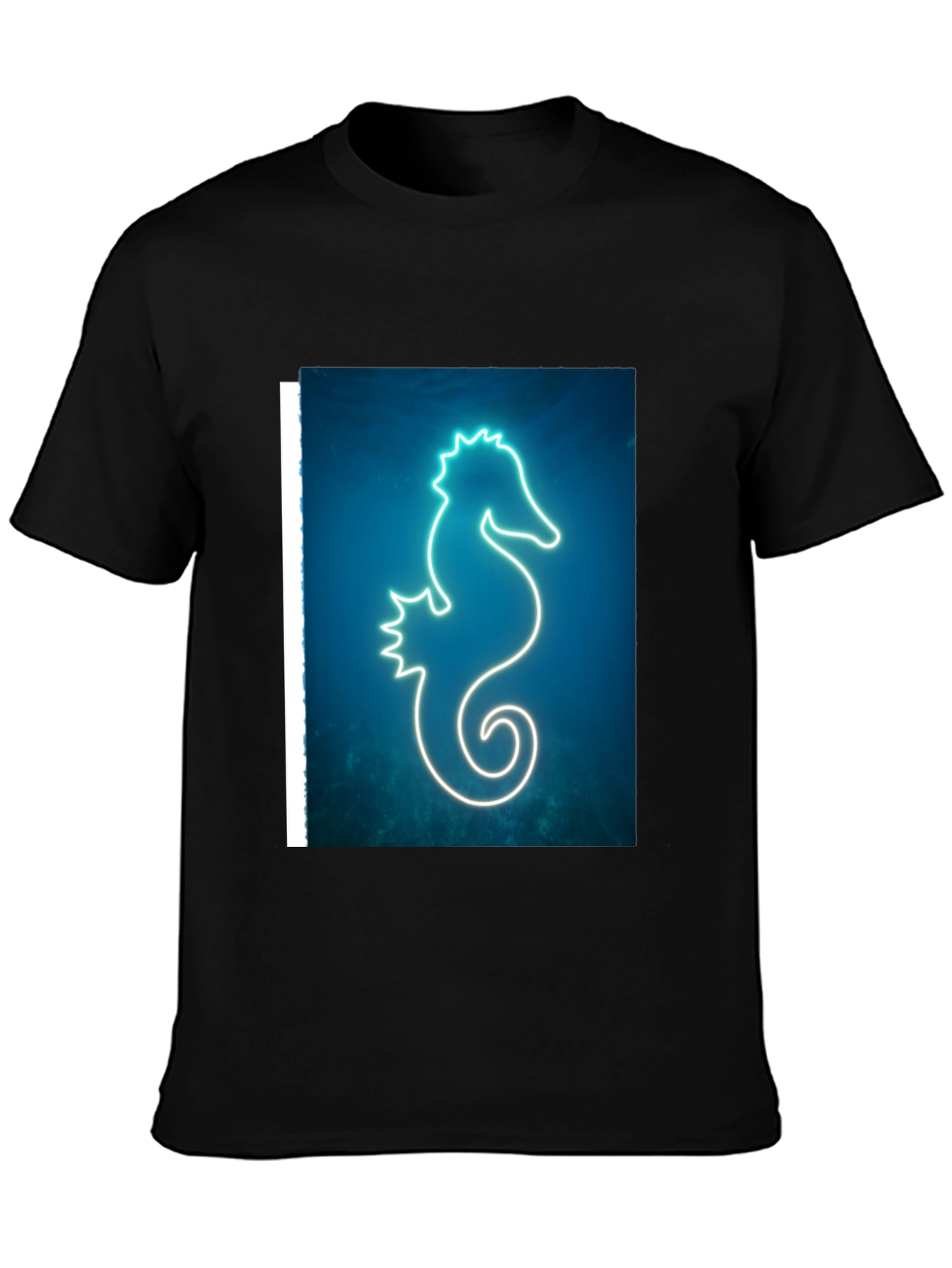 Neon Seahorse Graphic T-Shirt