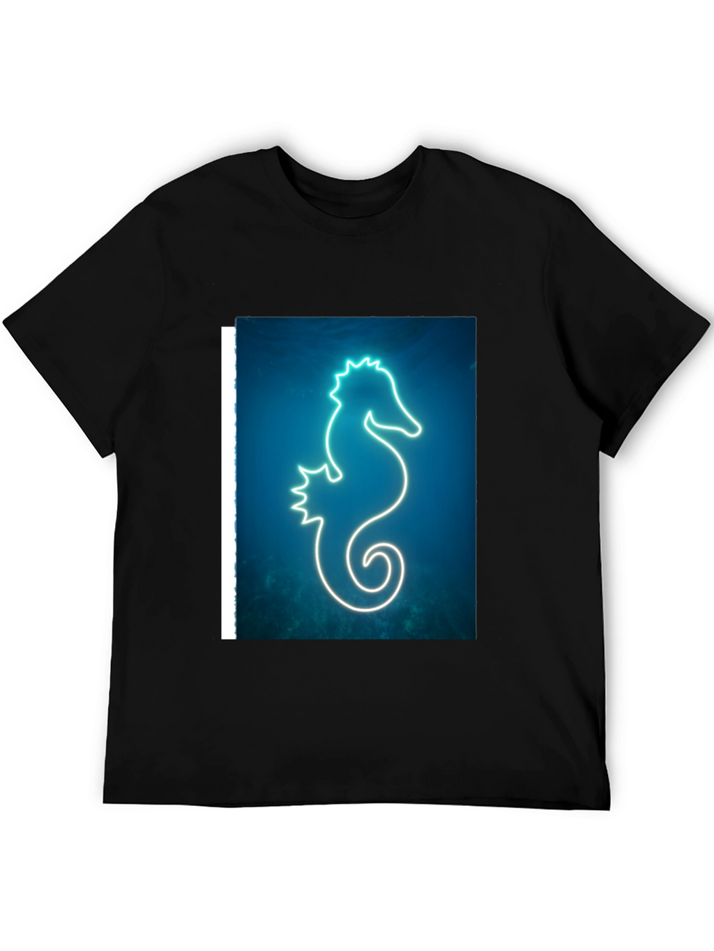 Neon Seahorse Graphic T-Shirt