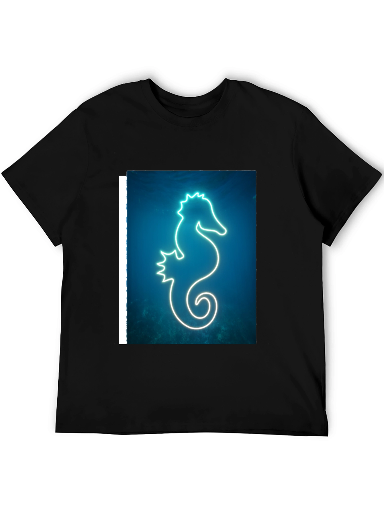 Neon Seahorse Graphic T-Shirt
