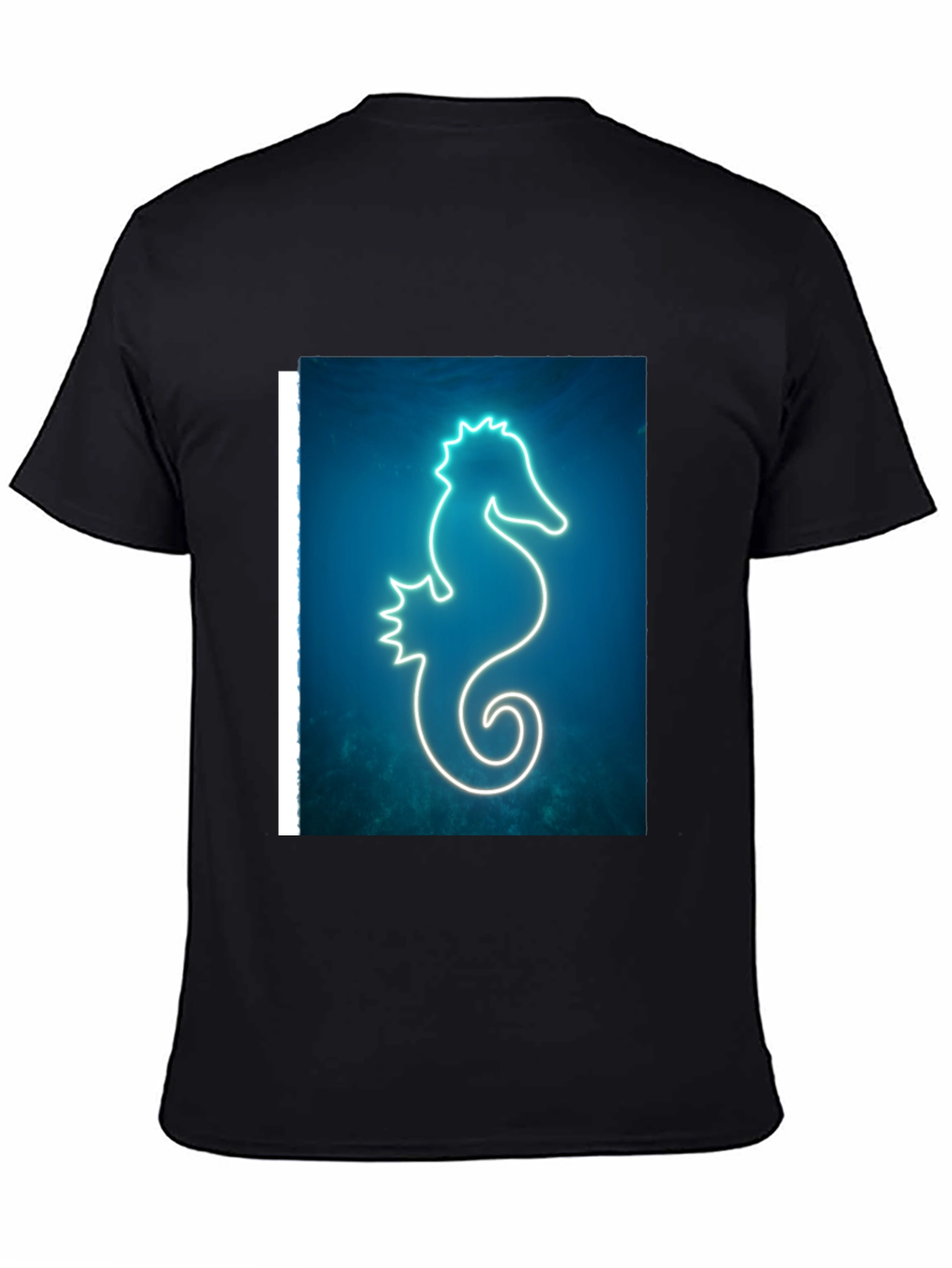 Neon Seahorse Graphic T-Shirt