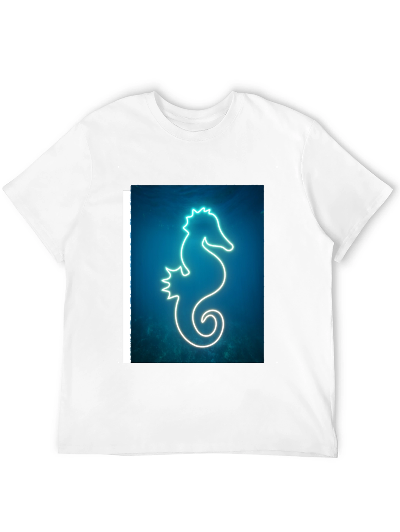 Neon Seahorse Graphic T-Shirt