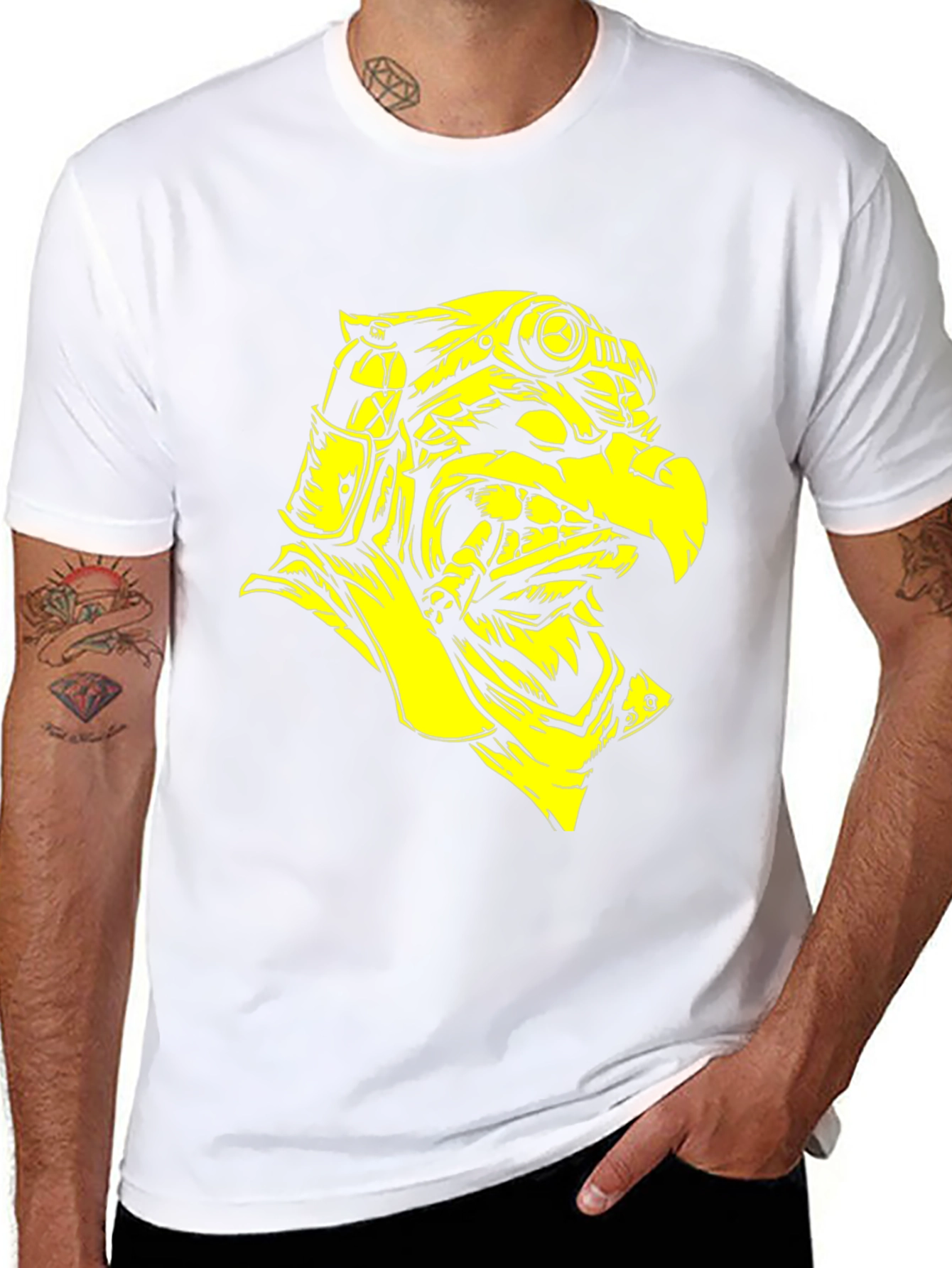 Steampunk Eagle Graphic Tee - Black