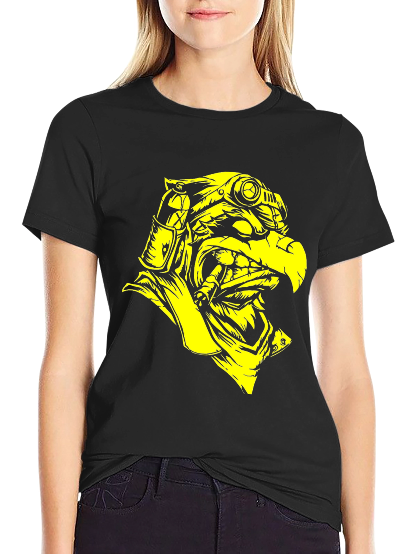 Steampunk Eagle Graphic Tee - Black