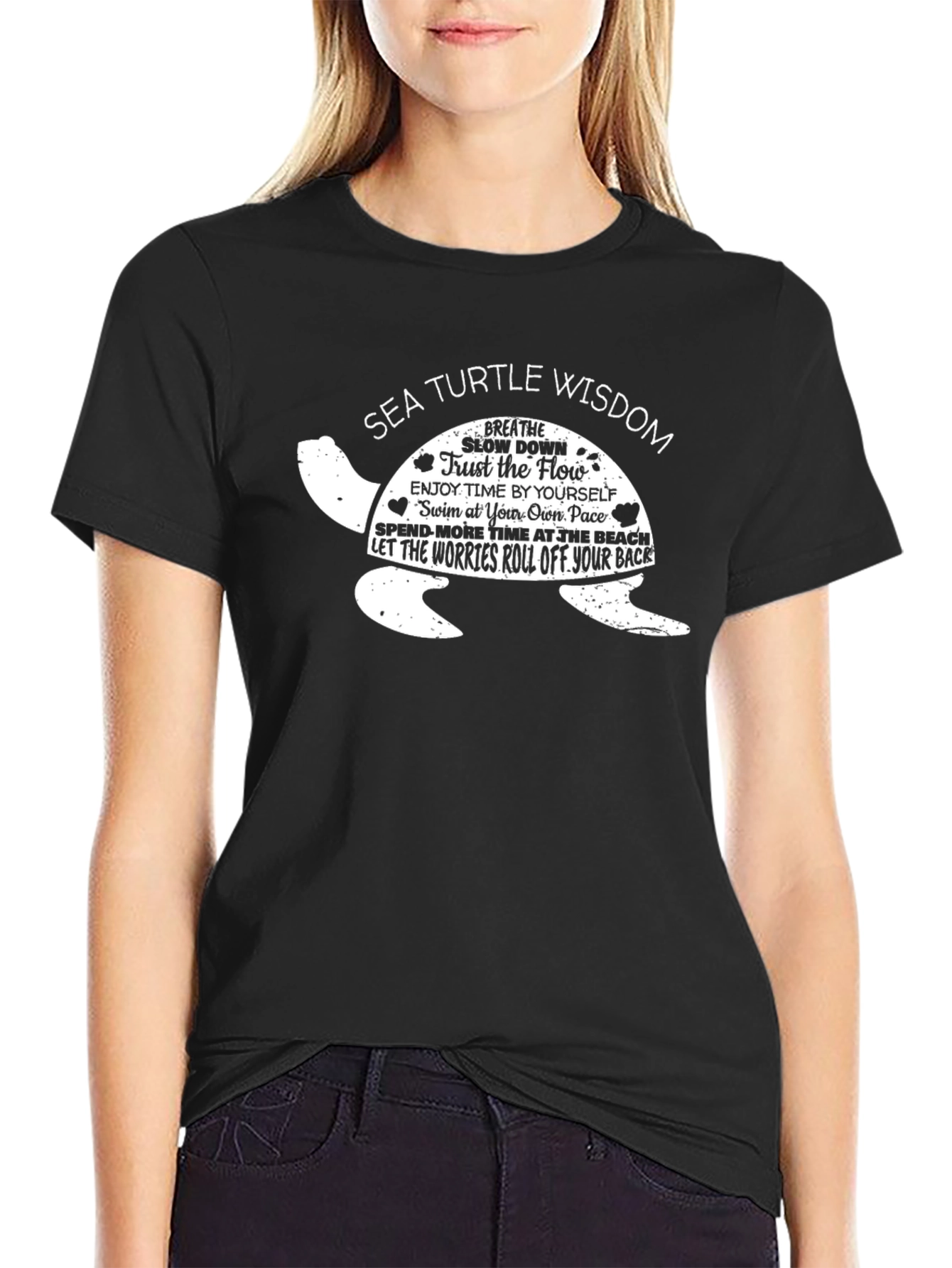 Sea Turtle Wisdom Graphic Tee - Ocean Lover Shirt