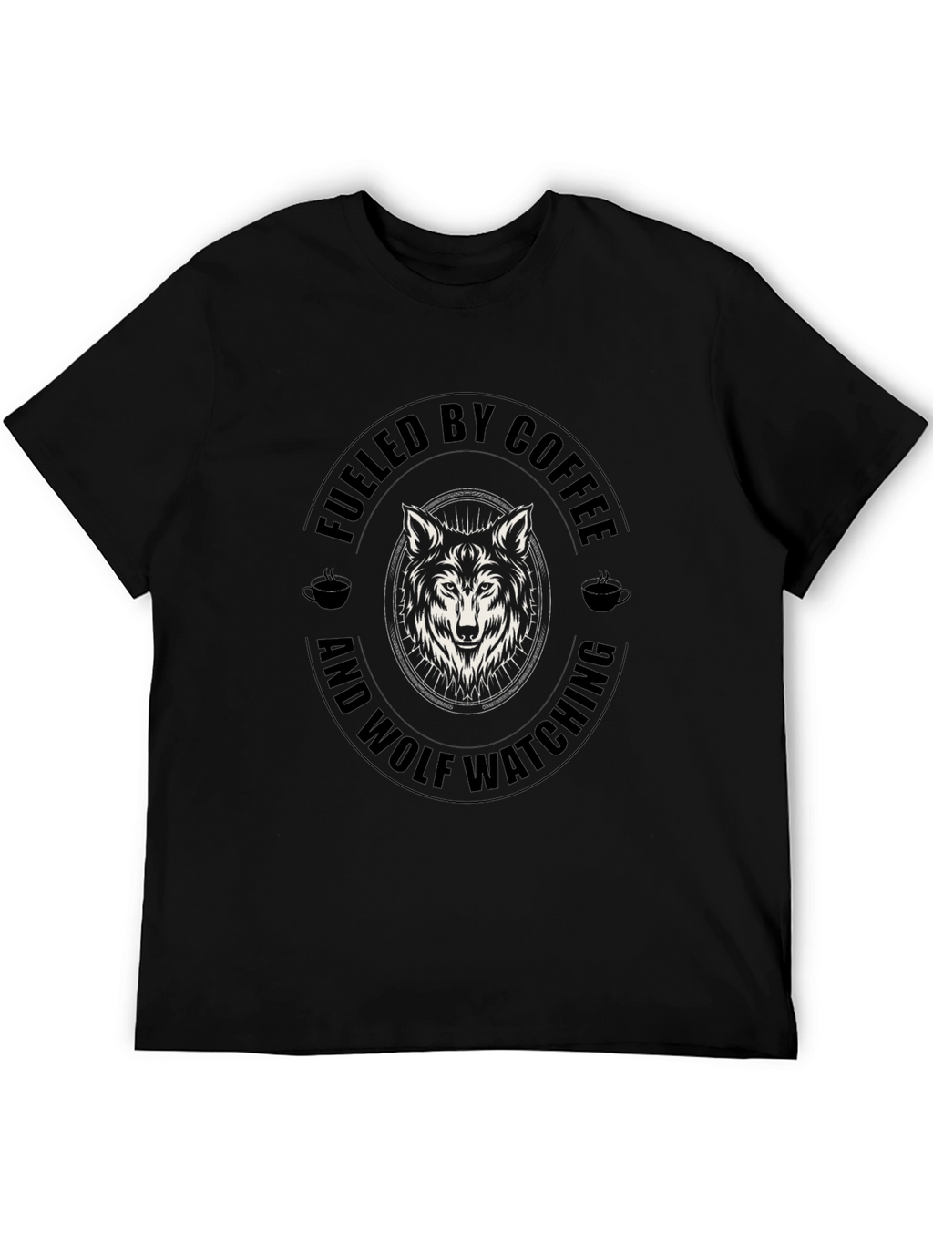 Fueled By Coffee & Wolf Watching Graphic Tee