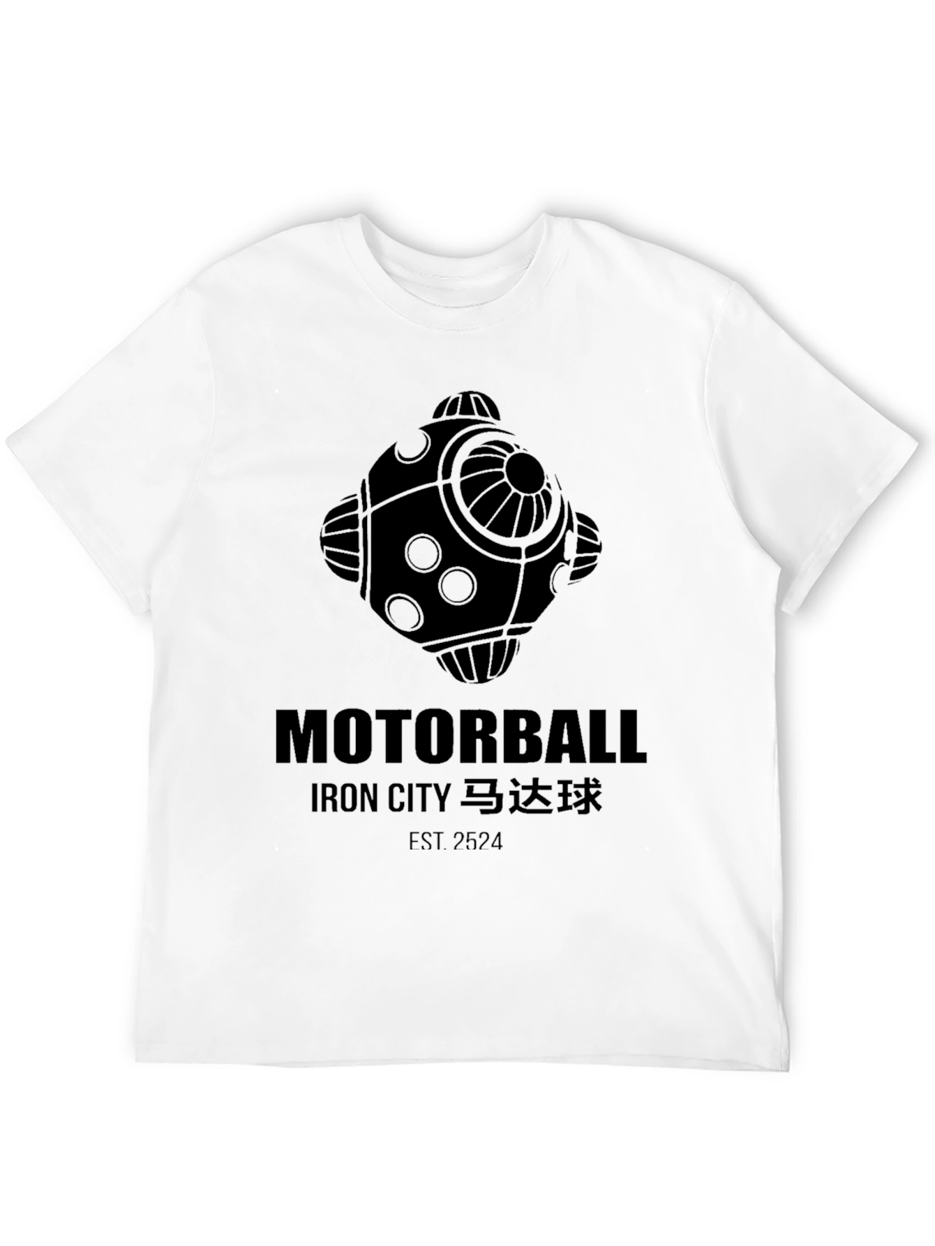 Motorball Iron City Black Graphic T-Shirt