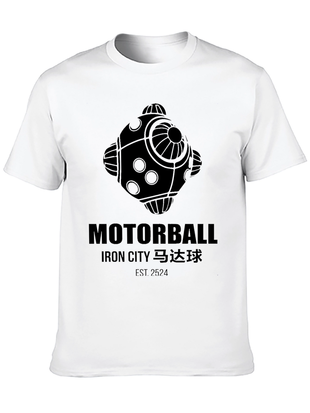 Motorball Iron City Black Graphic T-Shirt