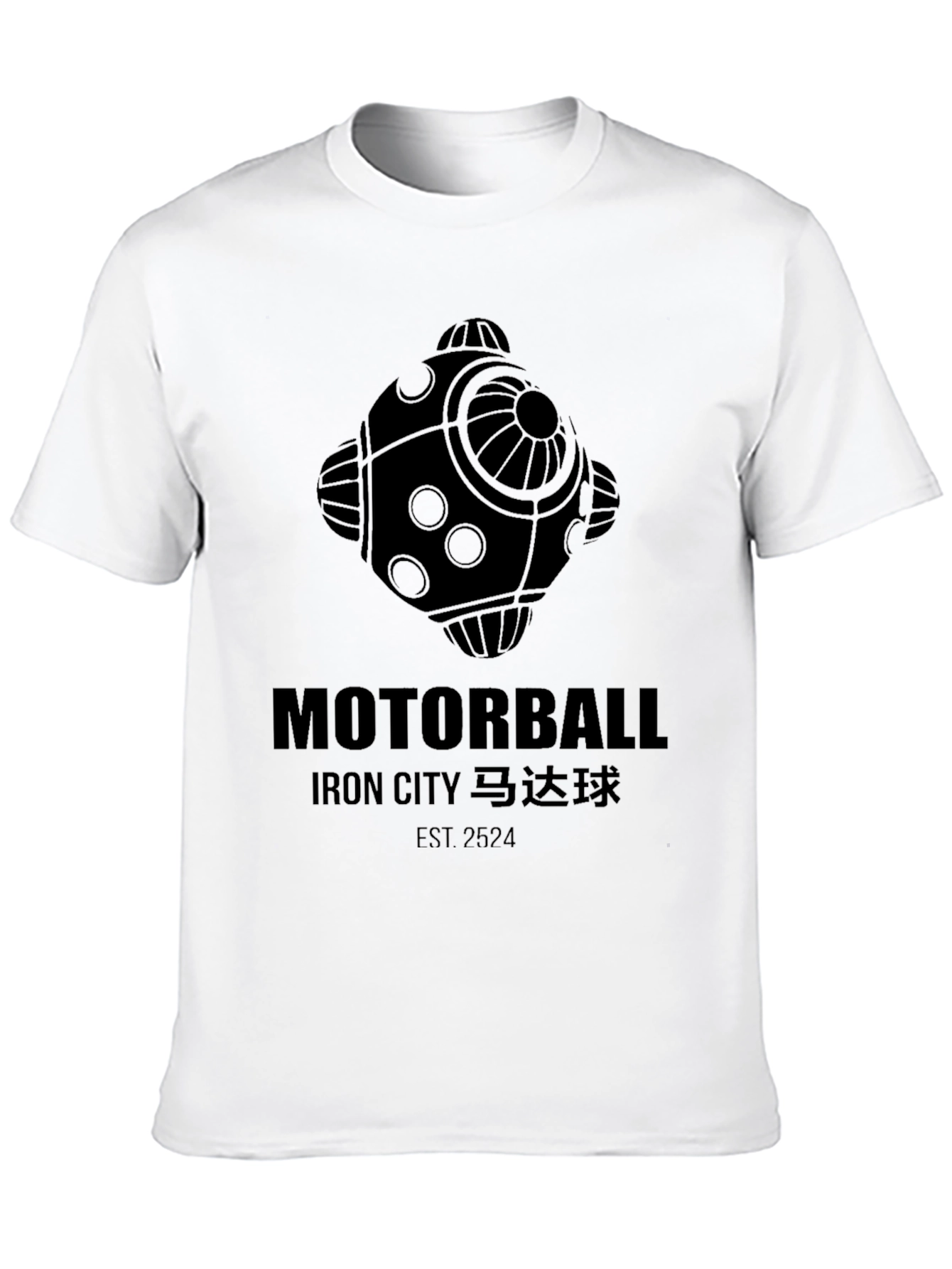 Motorball Iron City Black Graphic T-Shirt