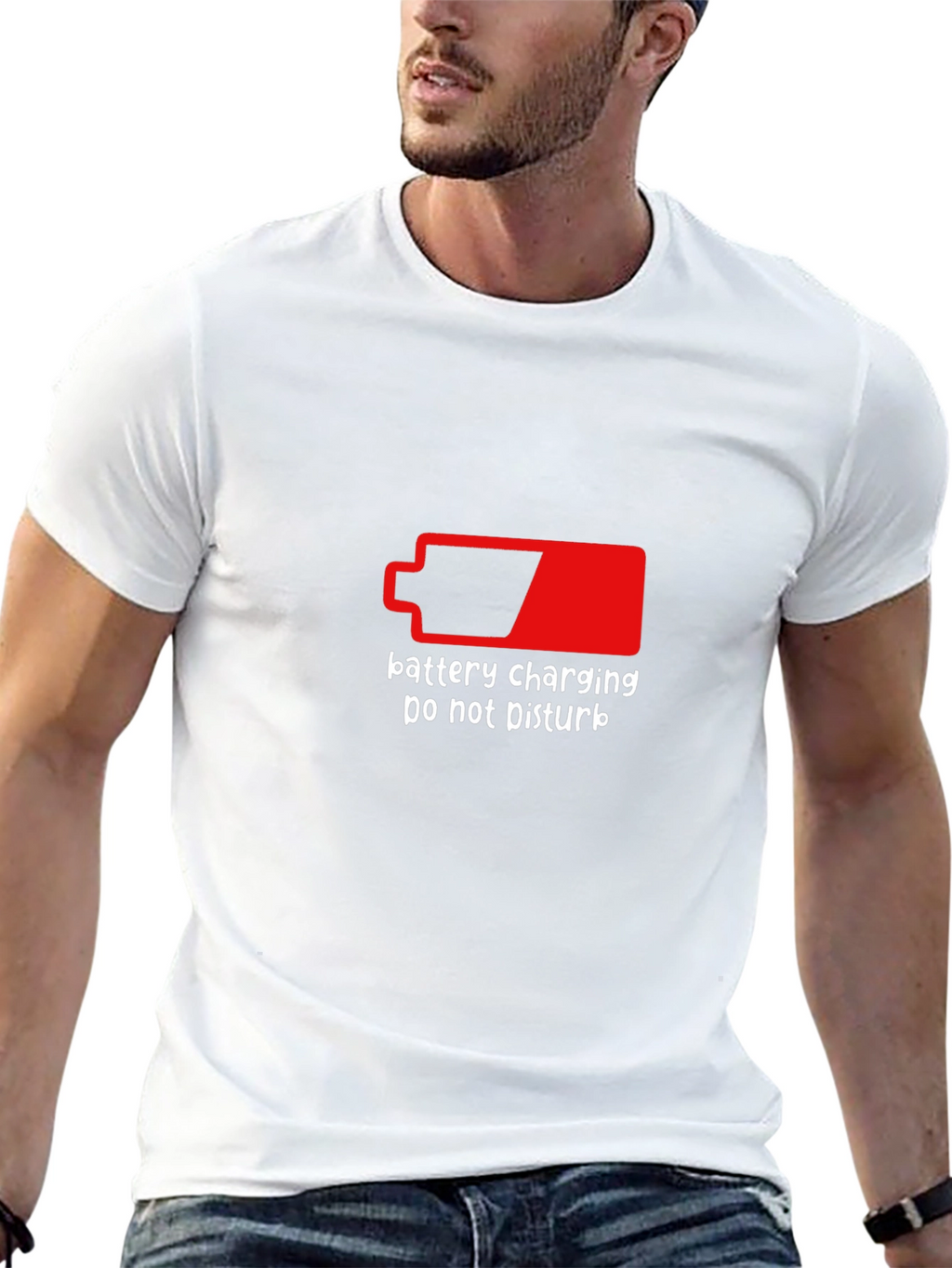 Battery Charging Do Not Disturb Graphic Tee