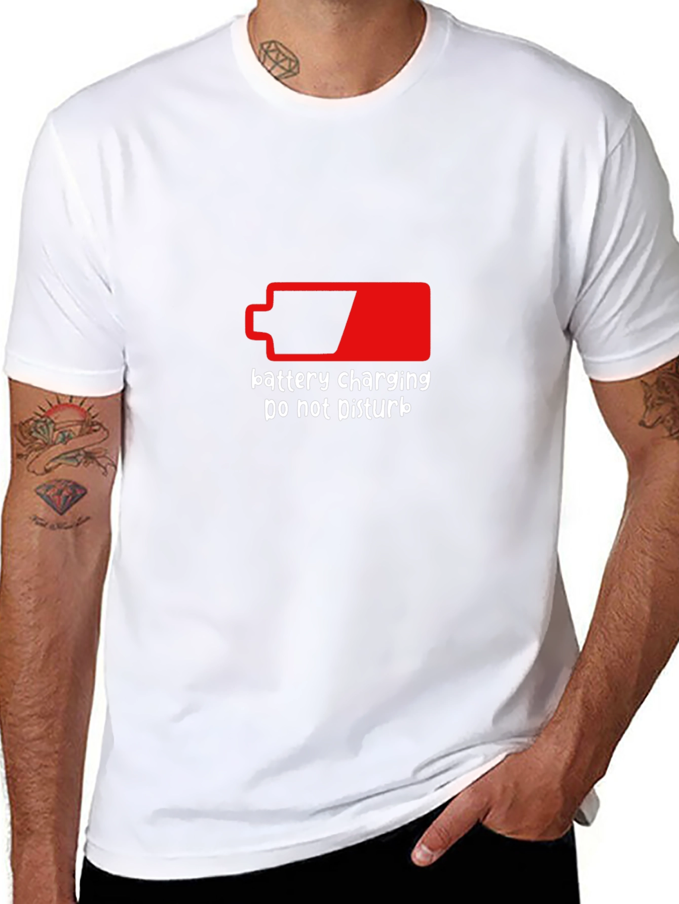 Battery Charging Do Not Disturb Graphic Tee