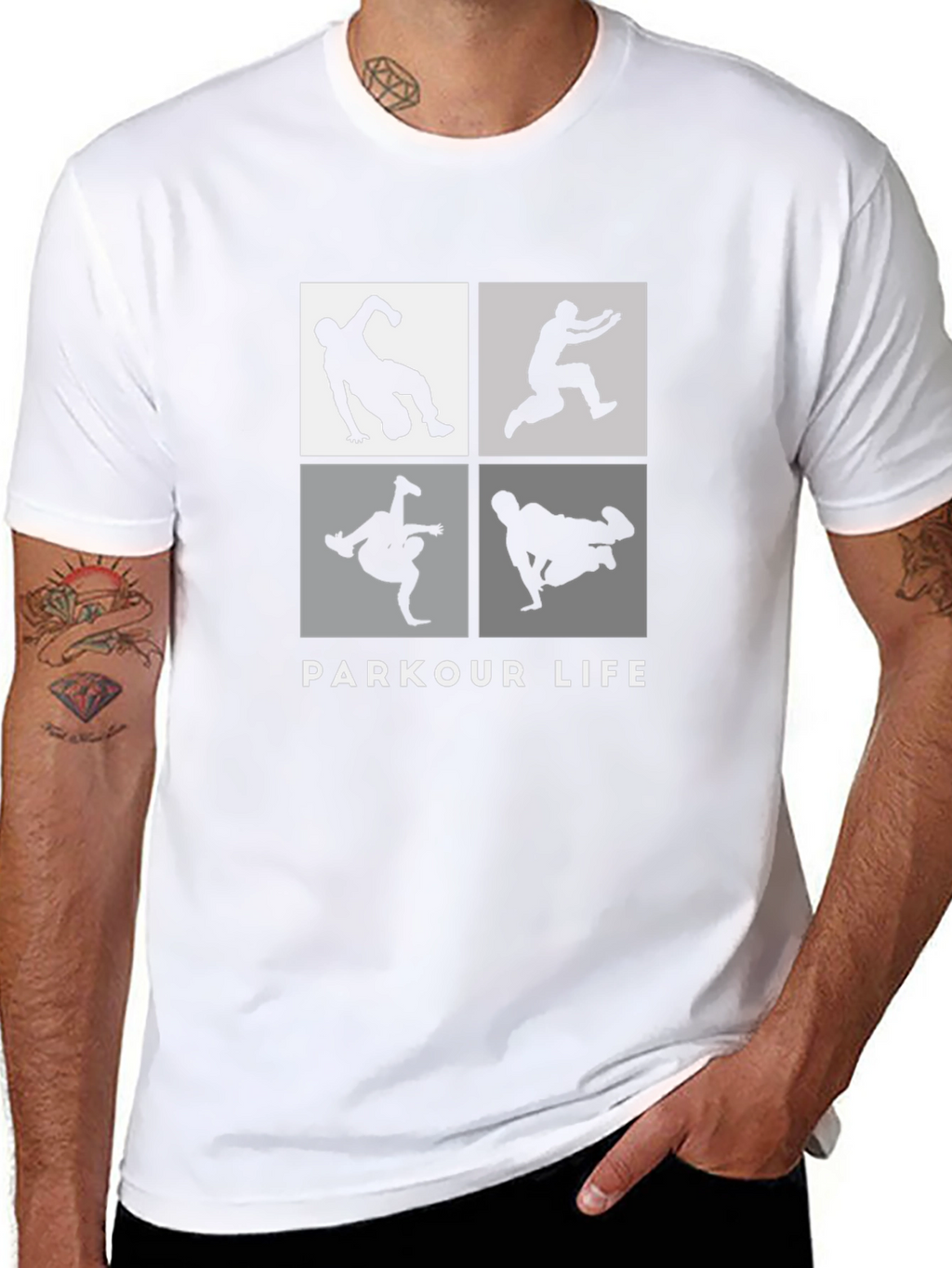 Parkour Life Black Graphic Tee