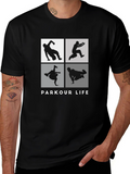 Parkour Life Black Graphic Tee