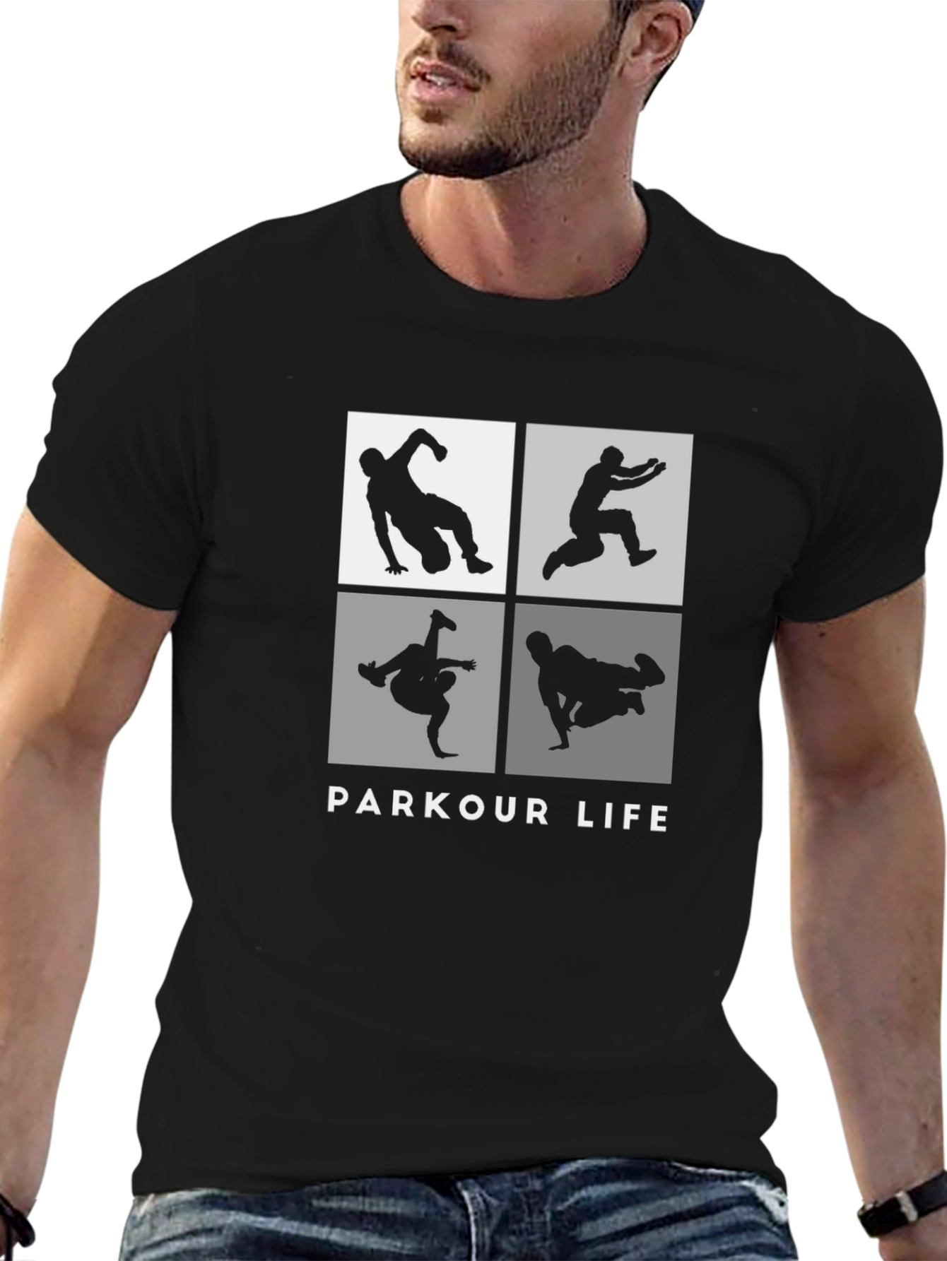 Parkour Life Black Graphic Tee