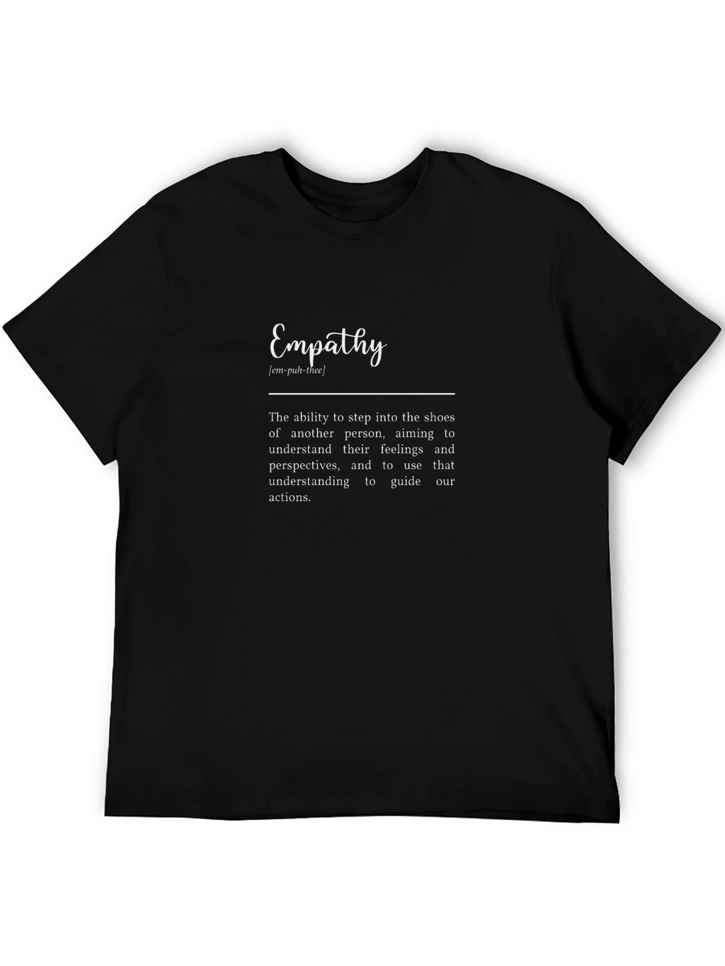 Empathy Definition Black T-Shirt
