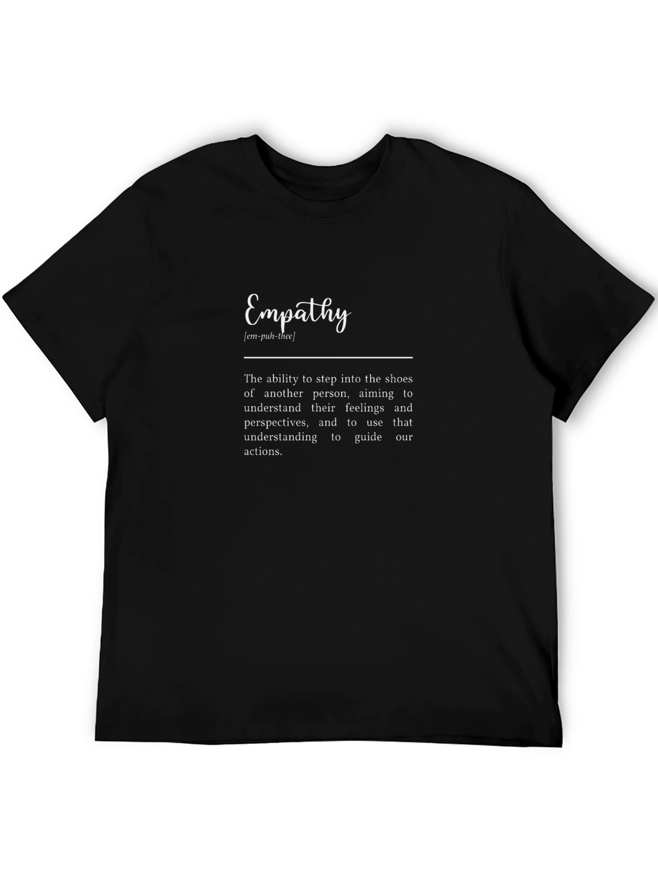 Empathy Definition Black T-Shirt
