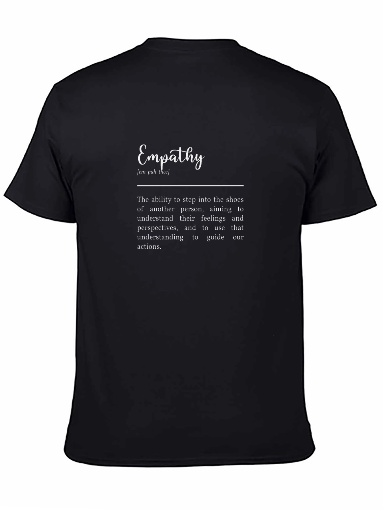 Empathy Definition Black T-Shirt