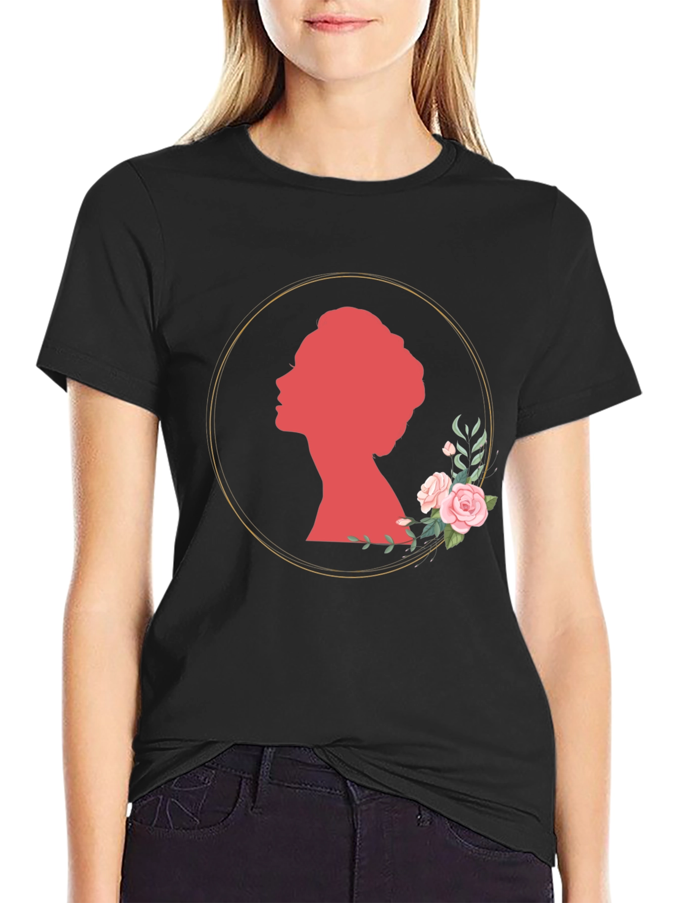 Floral Silhouette Graphic Tee