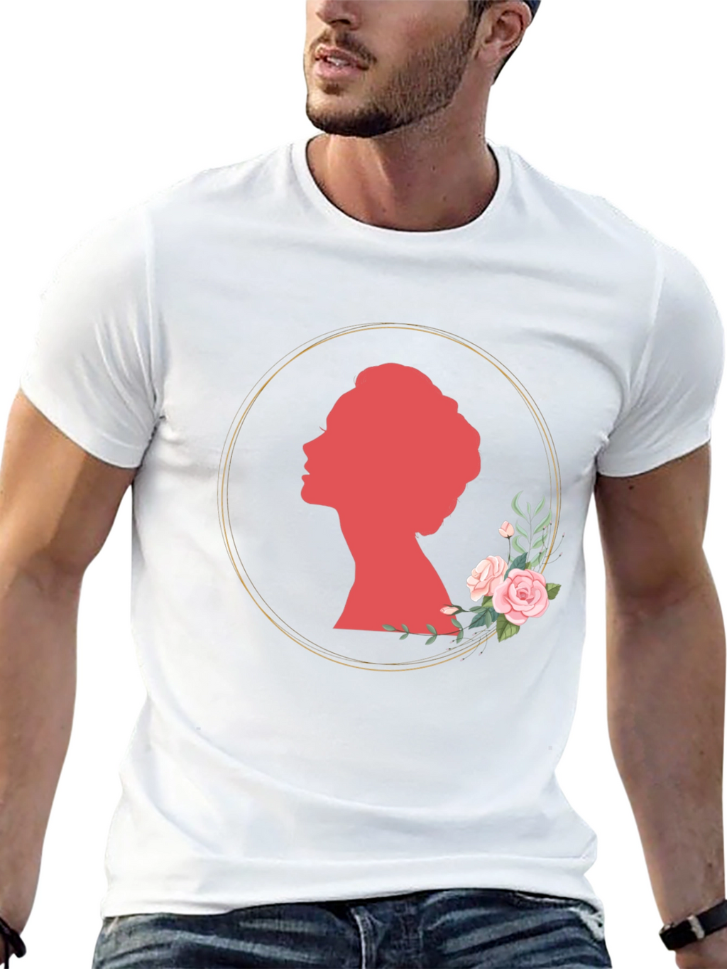 Floral Silhouette Graphic Tee