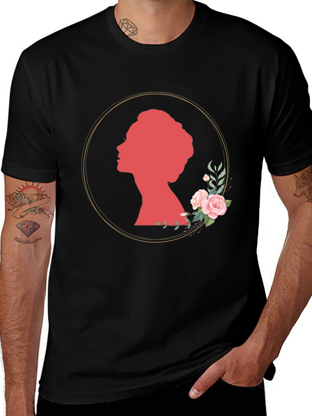 Floral Silhouette Graphic Tee