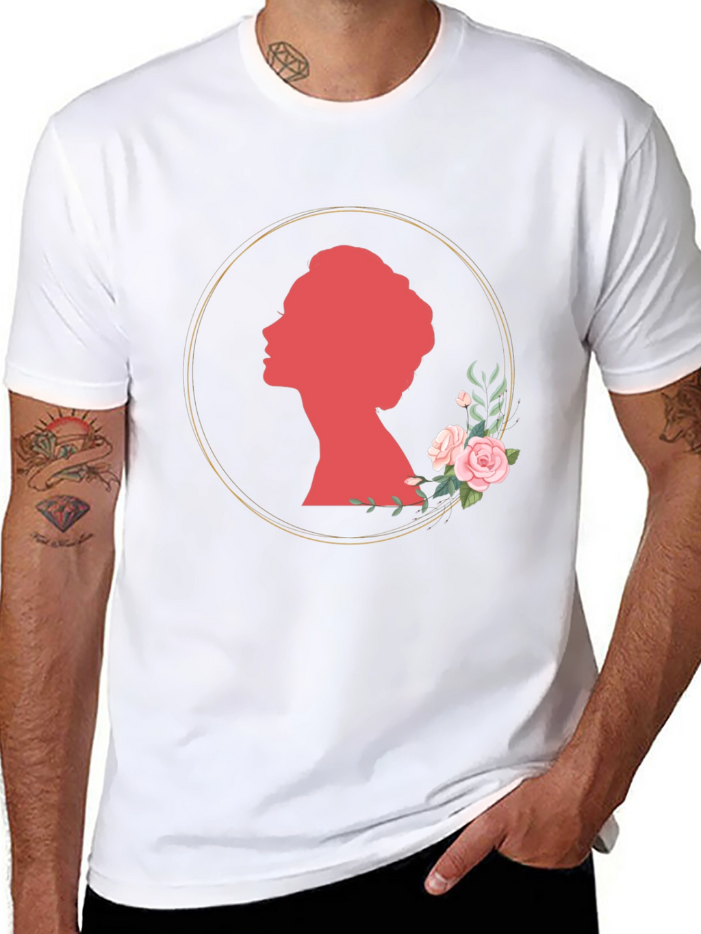Floral Silhouette Graphic Tee