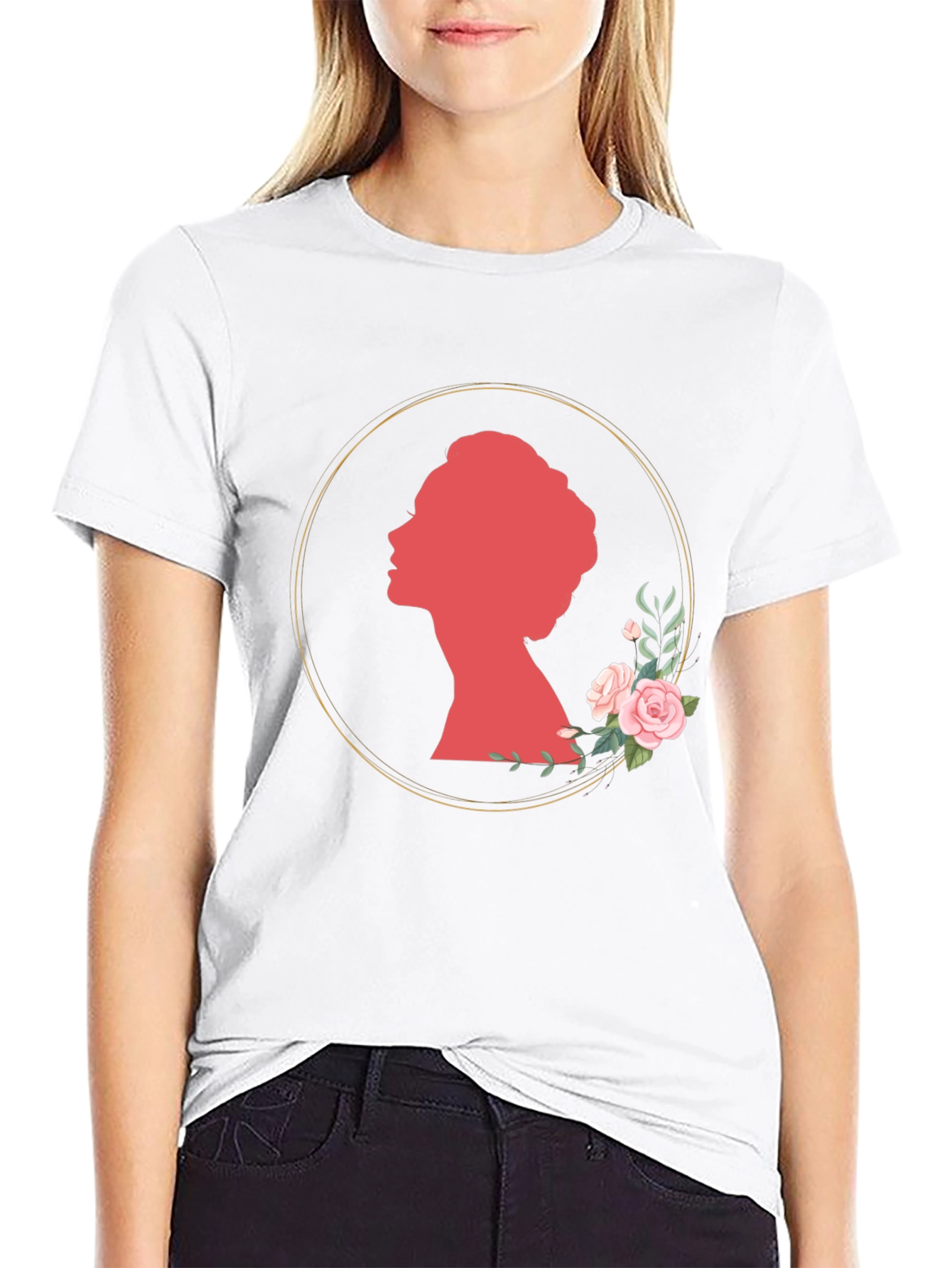 Floral Silhouette Graphic Tee