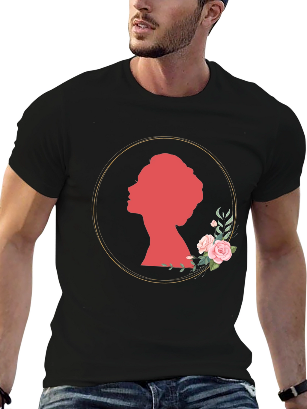 Floral Silhouette Graphic Tee
