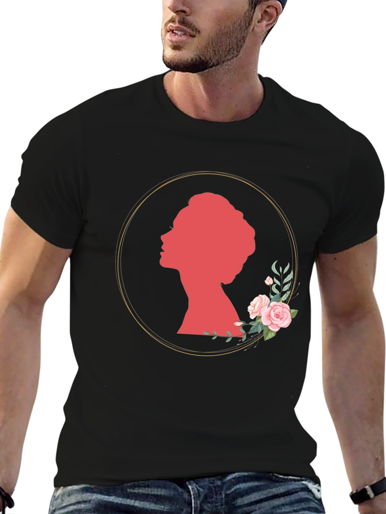 Floral Silhouette Graphic Tee