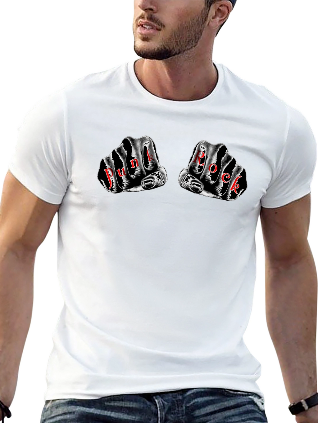 Punk Rock Fist Graphic T-Shirt