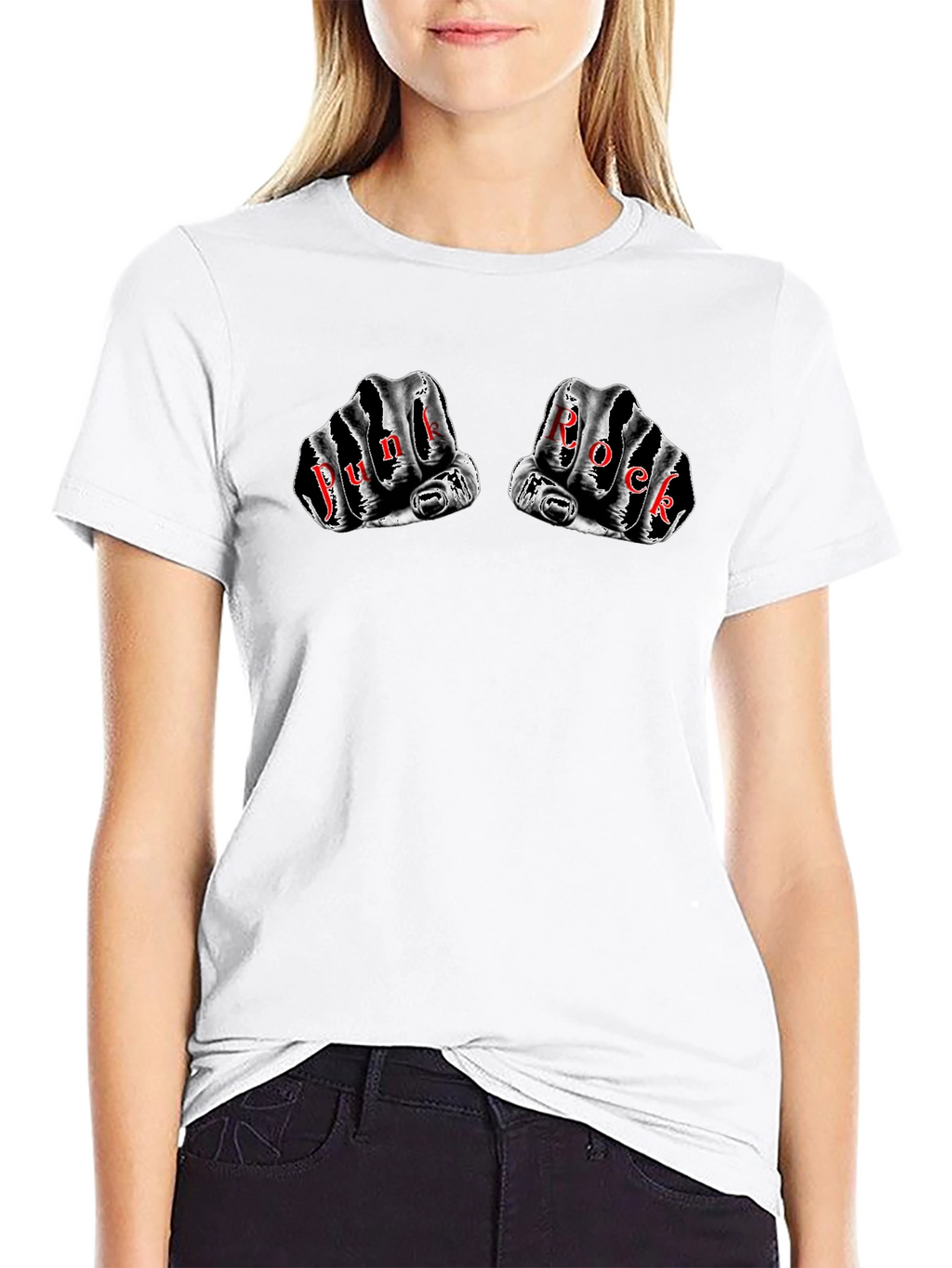 Punk Rock Fist Graphic T-Shirt