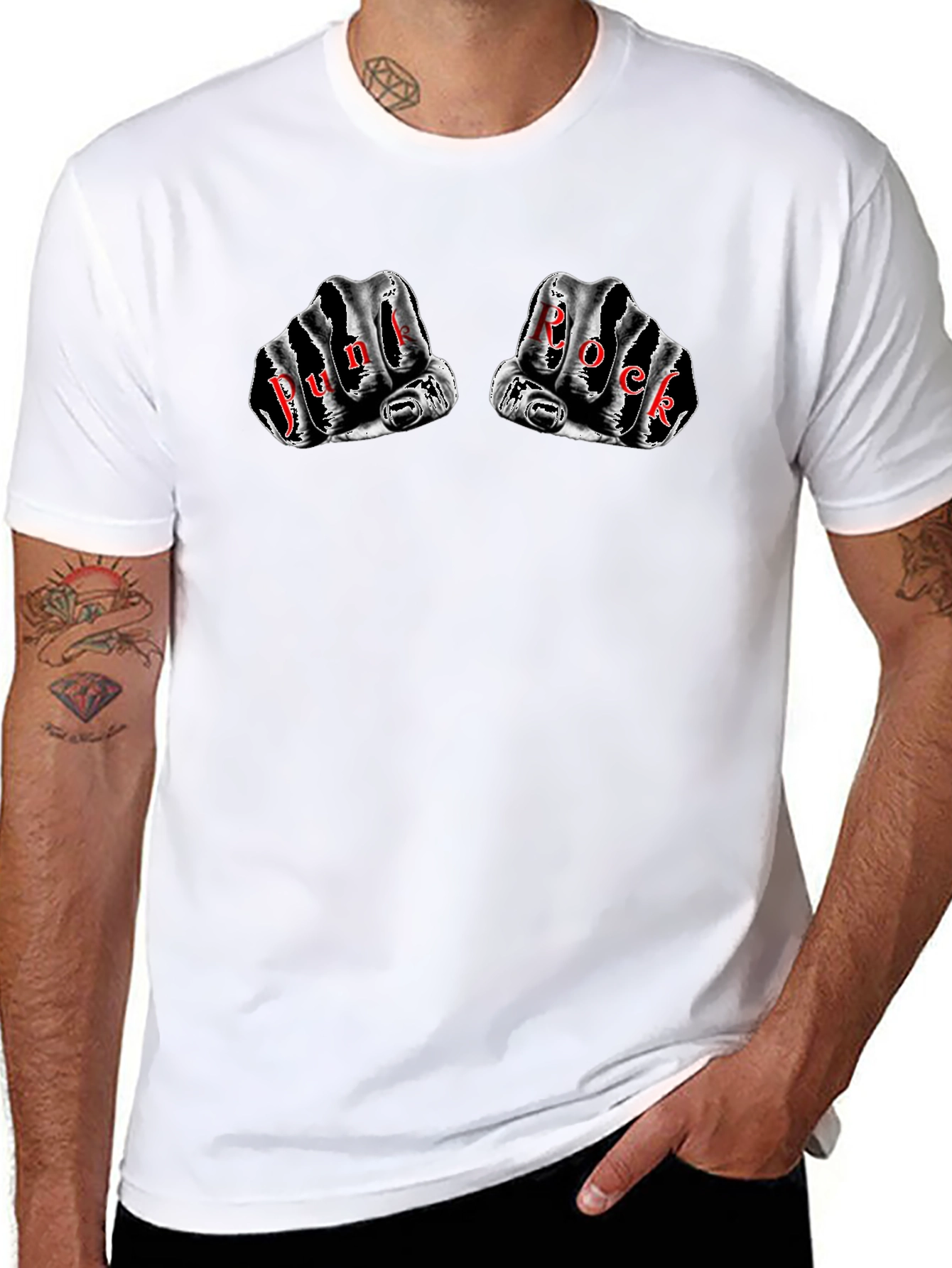 Punk Rock Fist Graphic T-Shirt