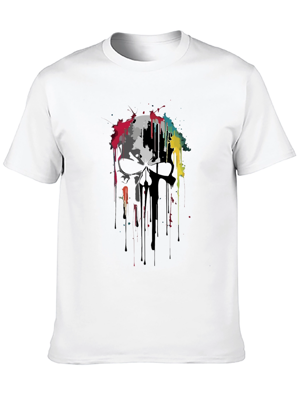 Skull Graphic Print Black T-Shirt