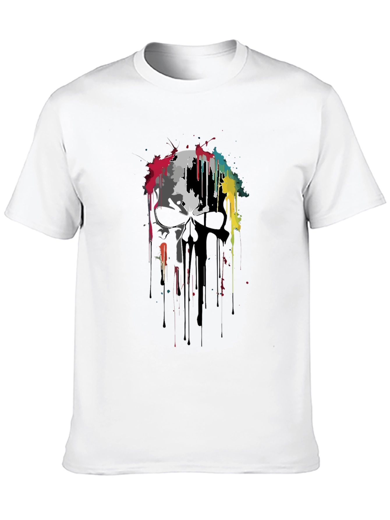 Skull Graphic Print Black T-Shirt