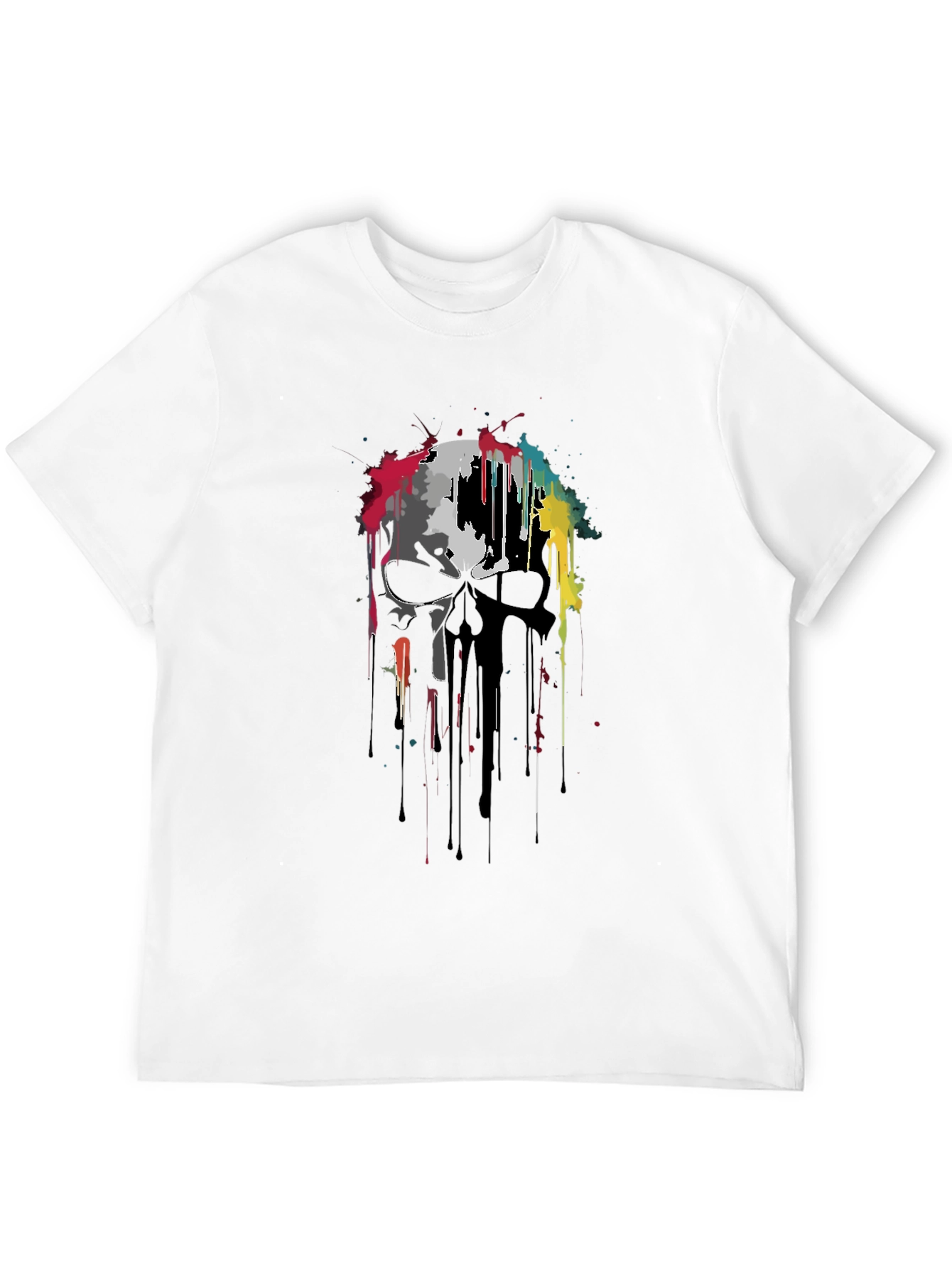 Skull Graphic Print Black T-Shirt