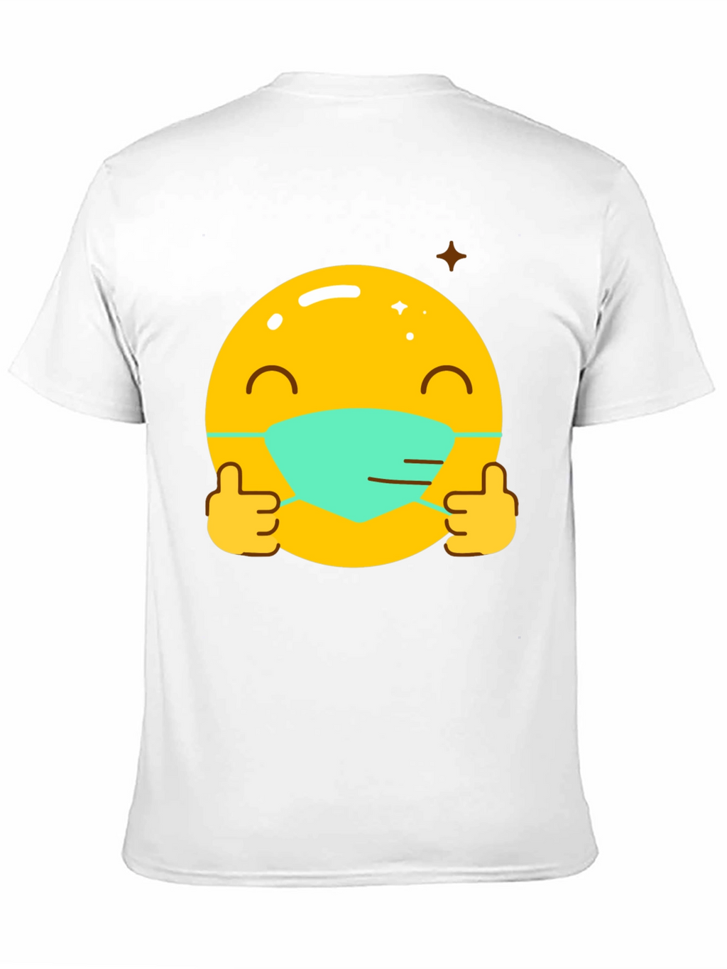 Masked Emoji Graphic Tee - Stay Safe!