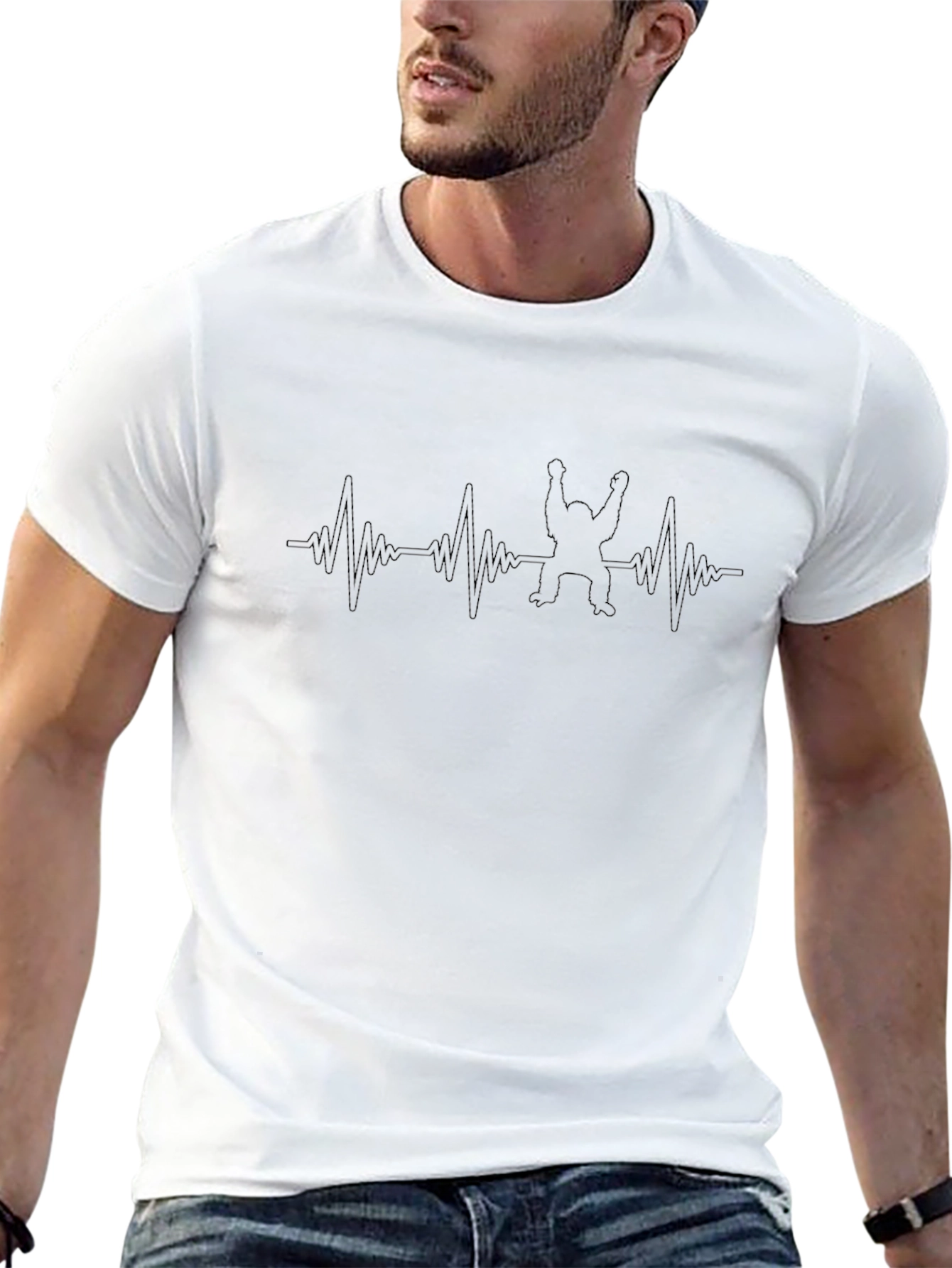 Black Heartbeat Climber T-Shirt