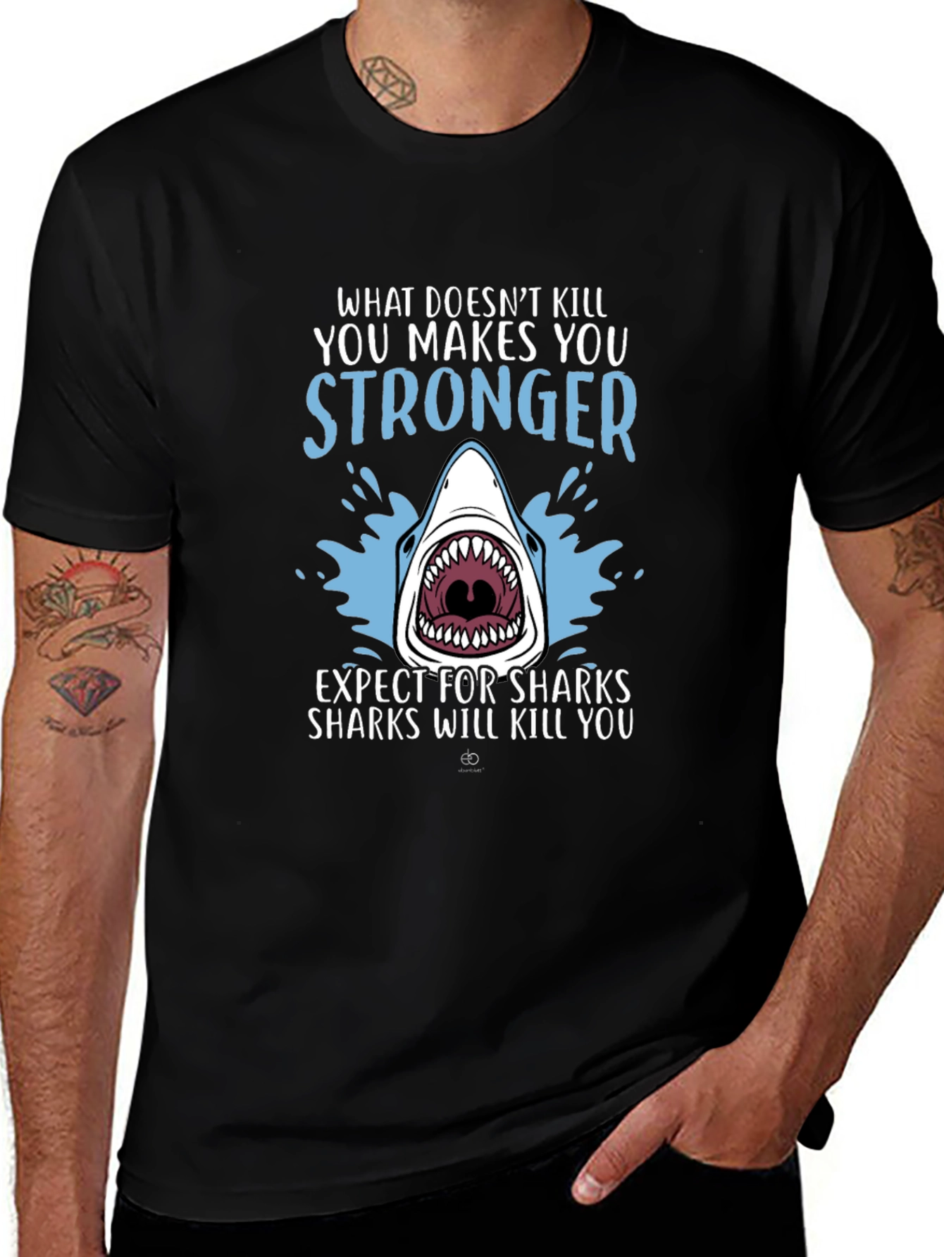 Shark Humor Graphic Tee - What Doesnt Kill You