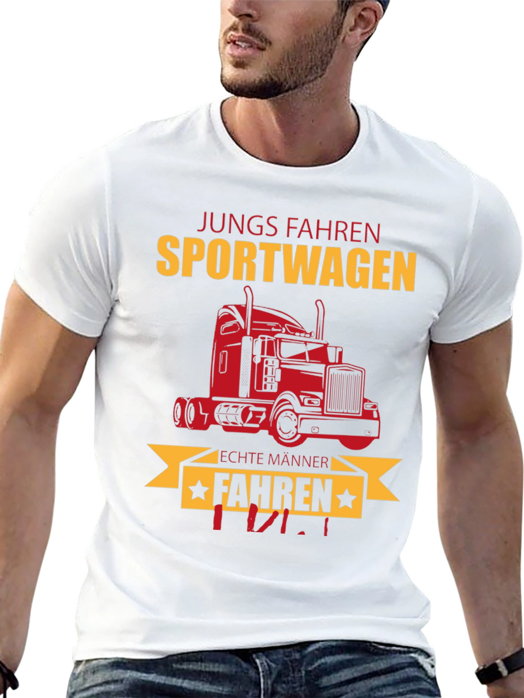 Trucker T-Shirt - Jungs Fahren Sportwagen Funny Tee