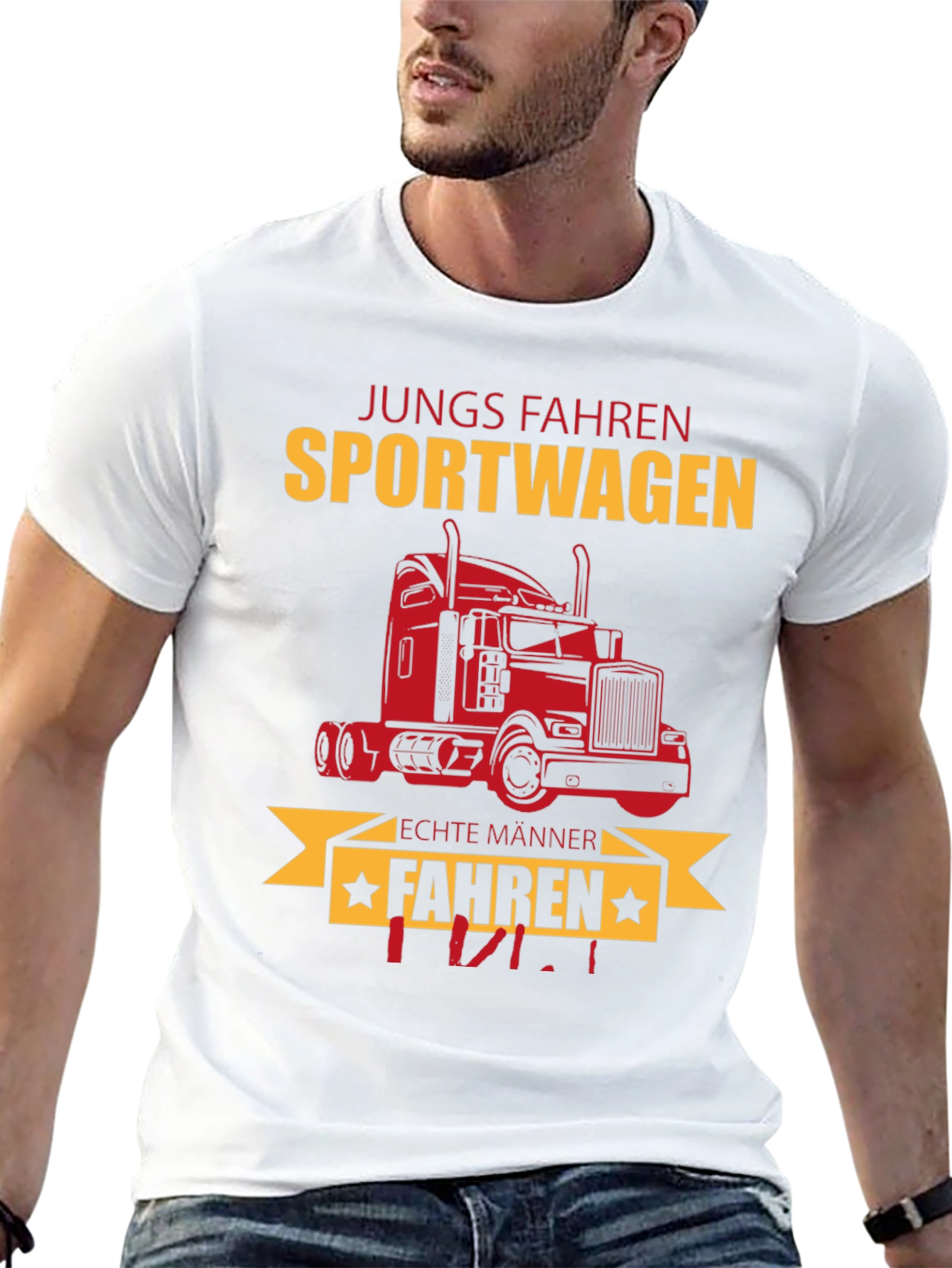 Trucker T-Shirt - Jungs Fahren Sportwagen Funny Tee