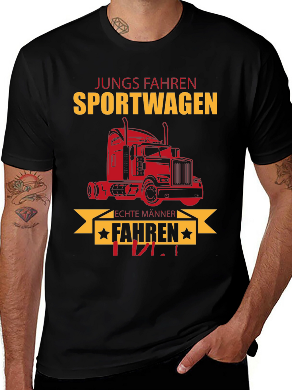 Trucker T-Shirt - Jungs Fahren Sportwagen Funny Tee