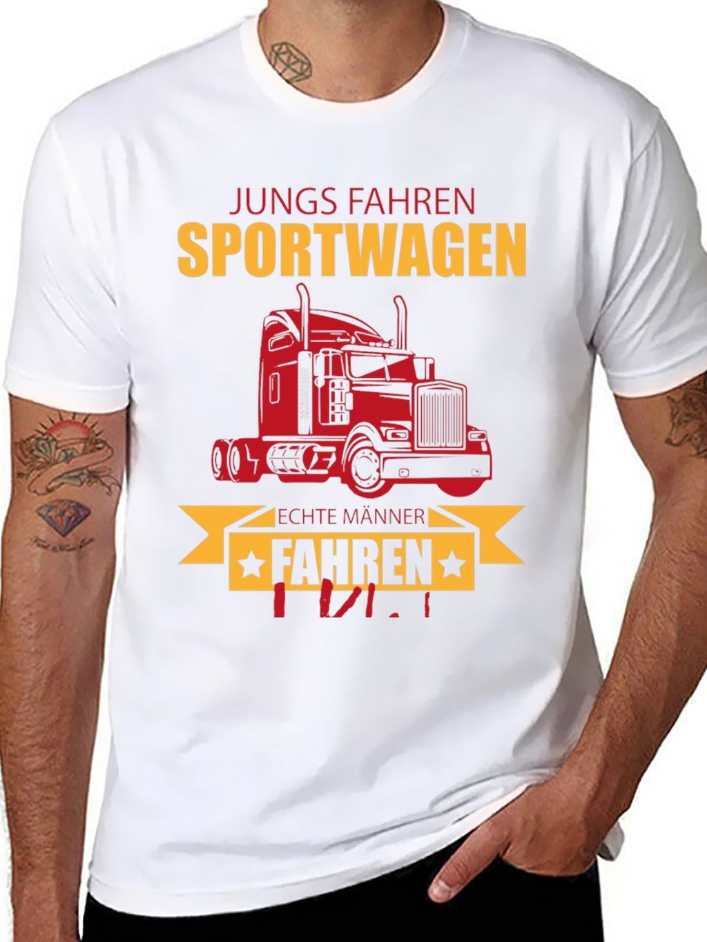 Trucker T-Shirt - Jungs Fahren Sportwagen Funny Tee