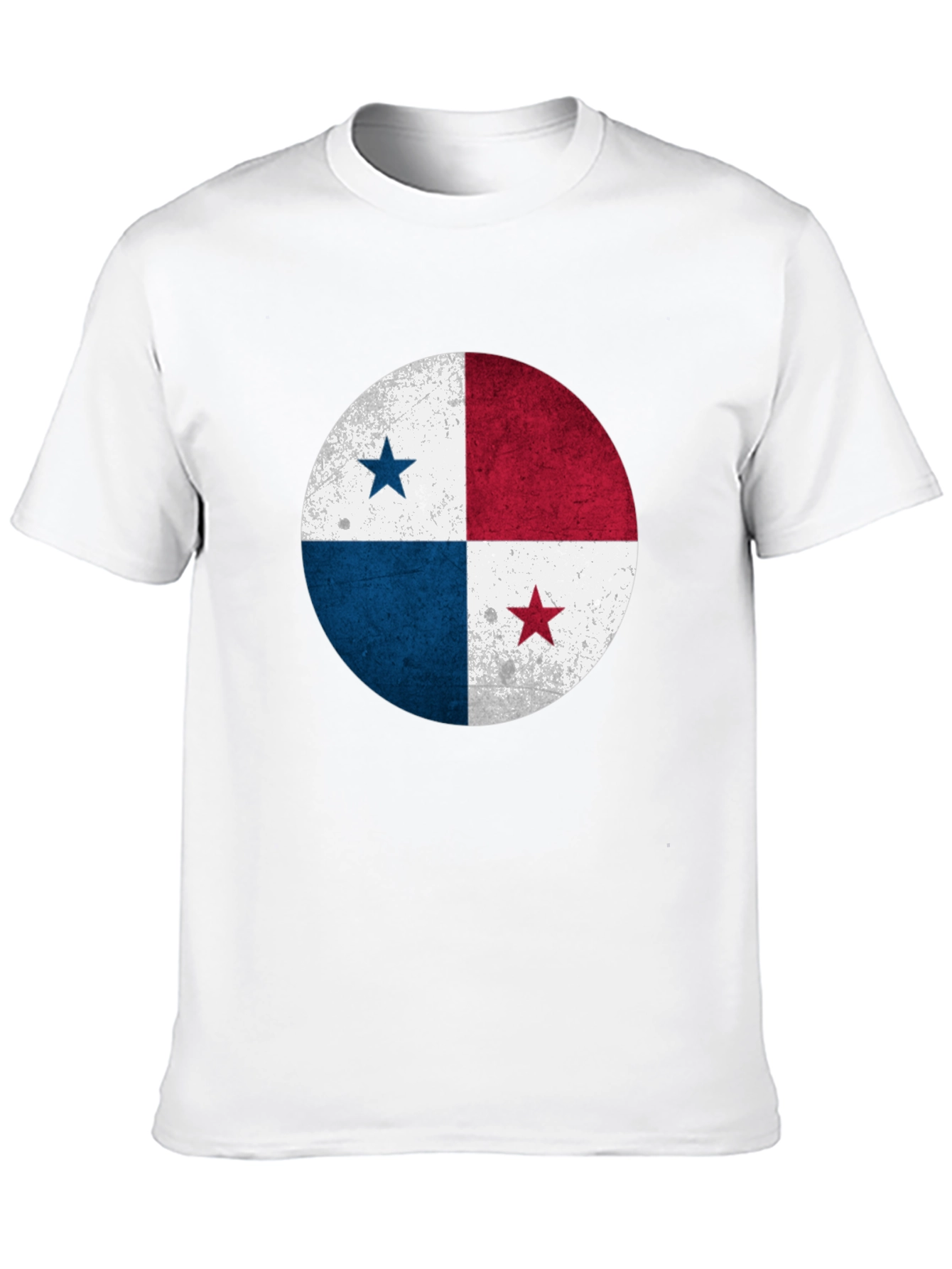Panama Flag Distressed Graphic Tee - Black
