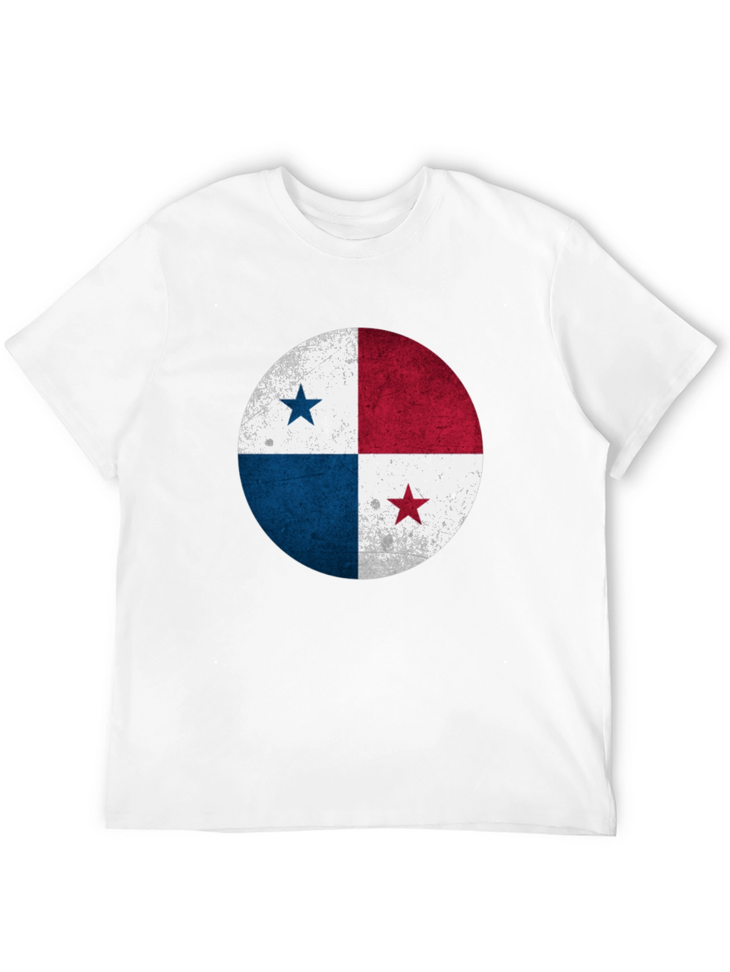 Panama Flag Distressed Graphic Tee - Black